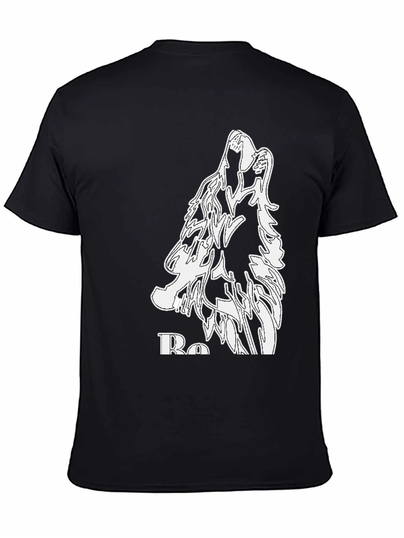 Wolf Howl Graphic Black T-Shirt