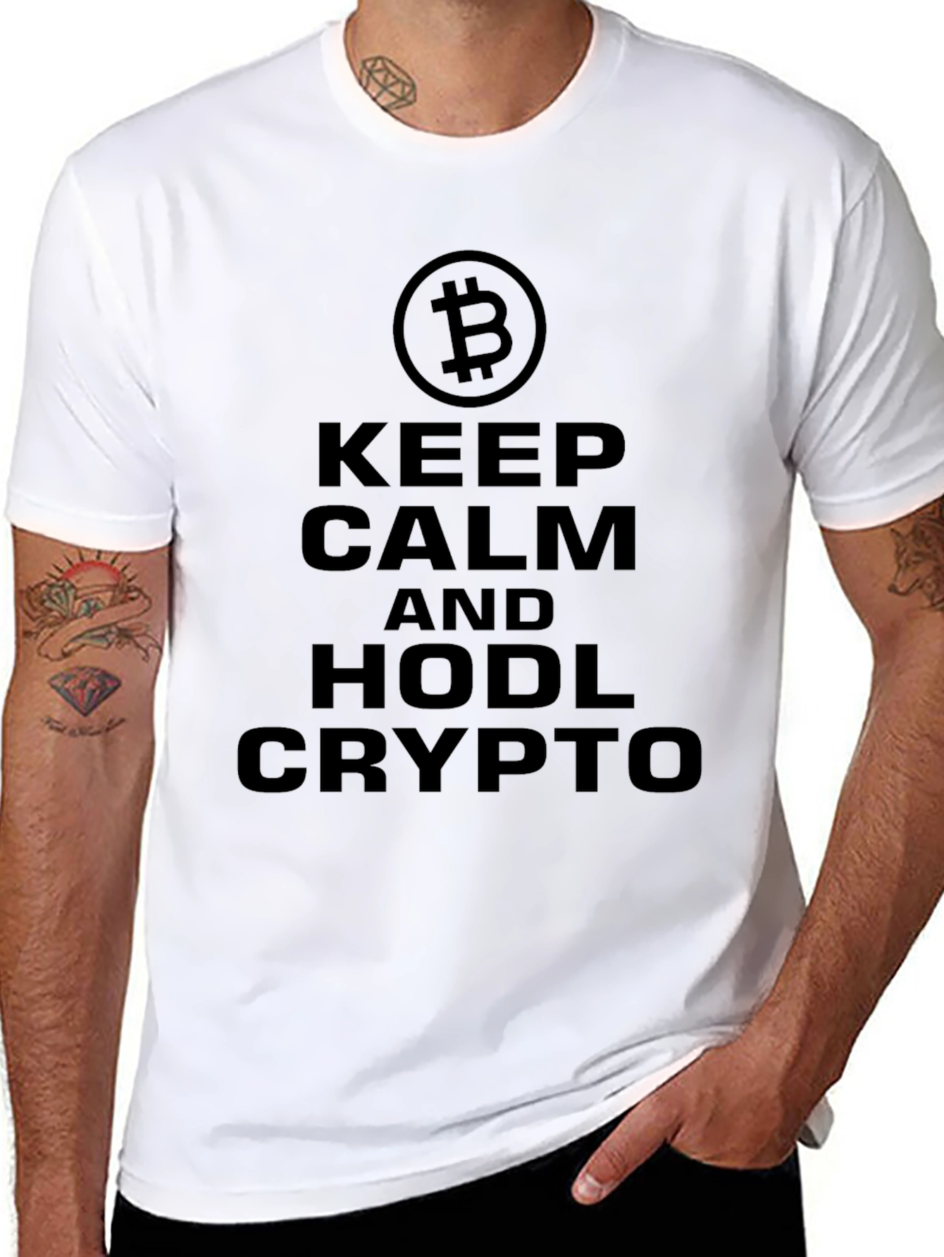 Keep Calm HODL Crypto Black T-Shirt