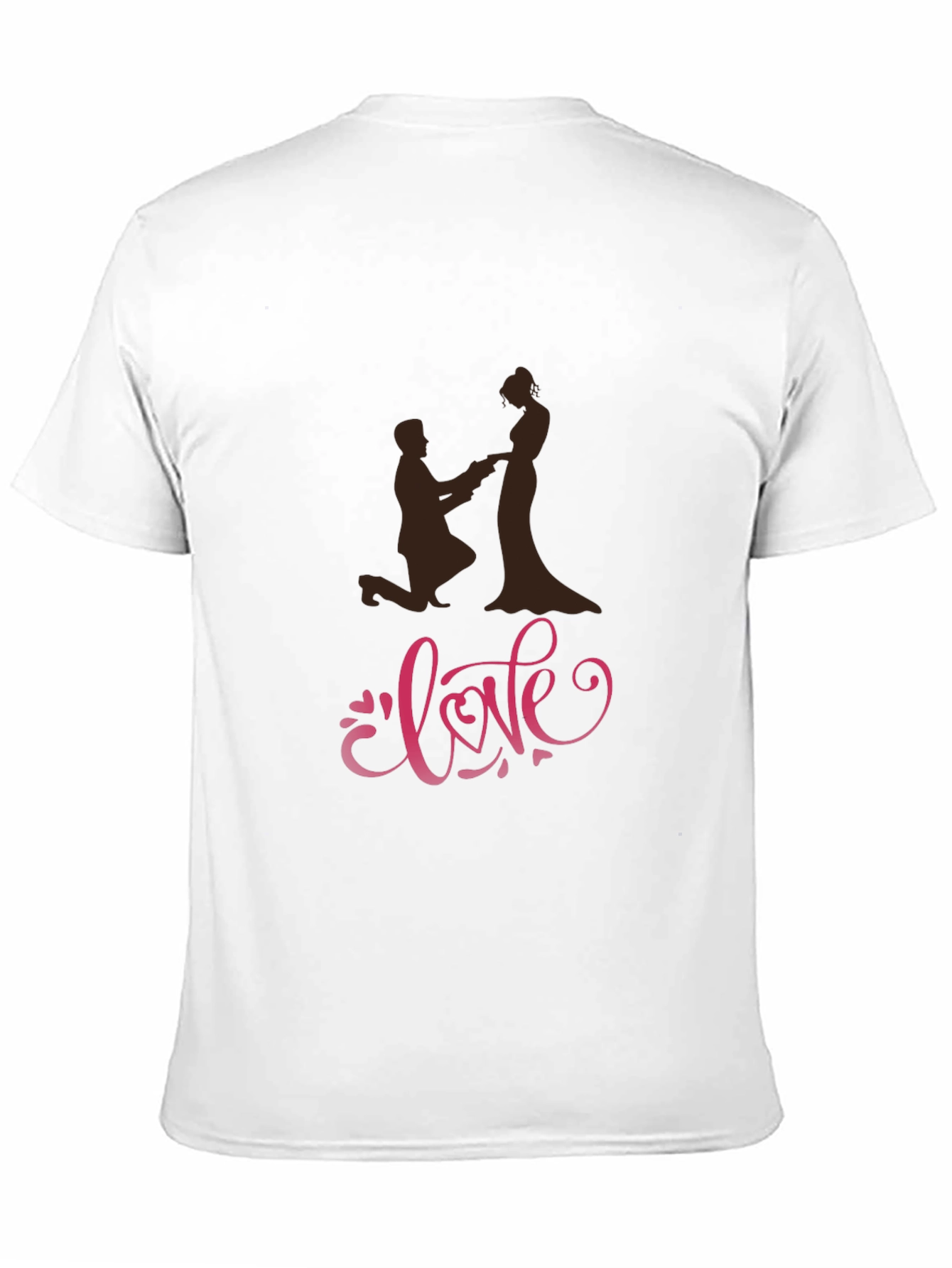 Love Proposal Graphic T-Shirt - Black