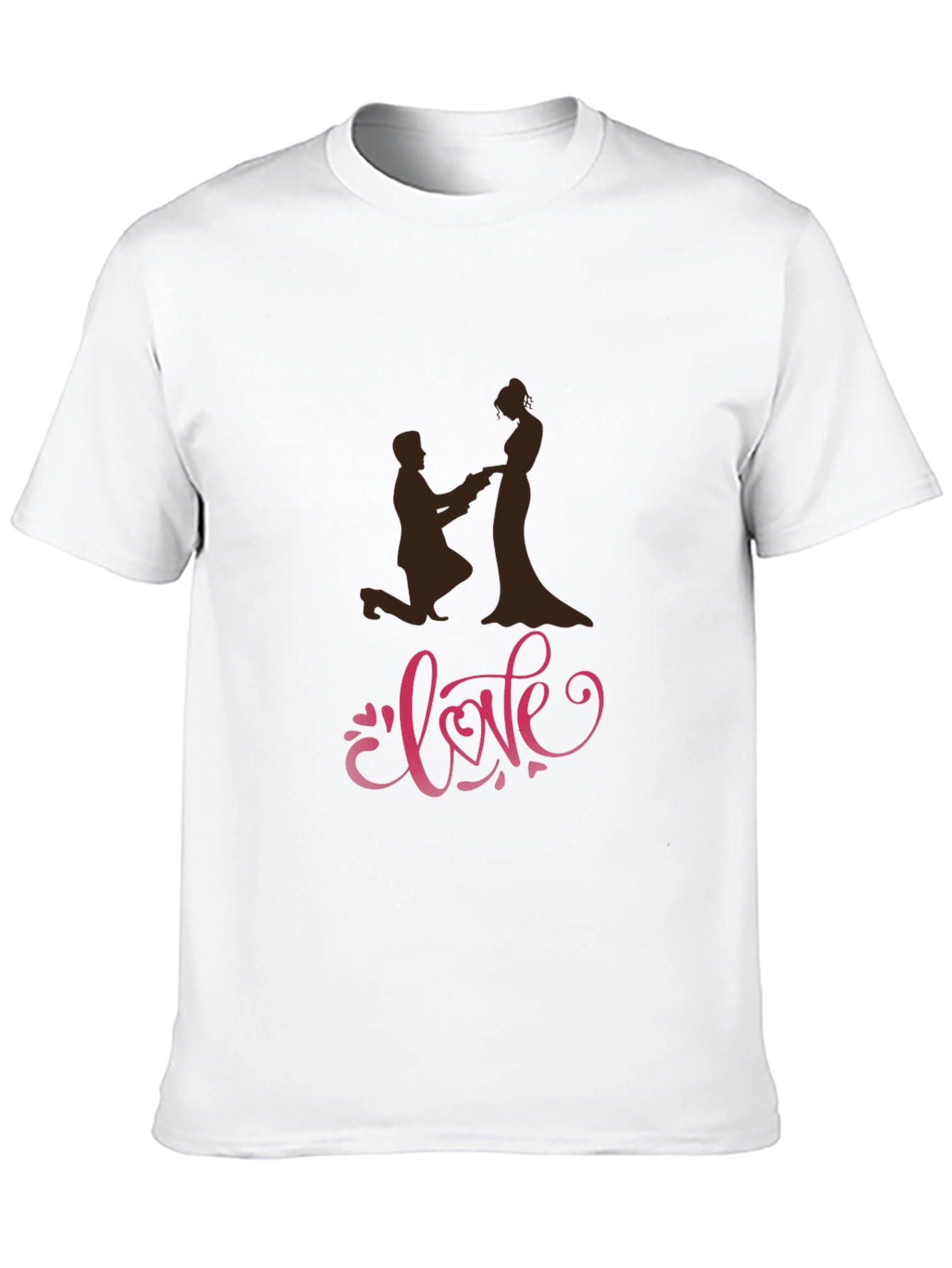 Love Proposal Graphic T-Shirt - Black