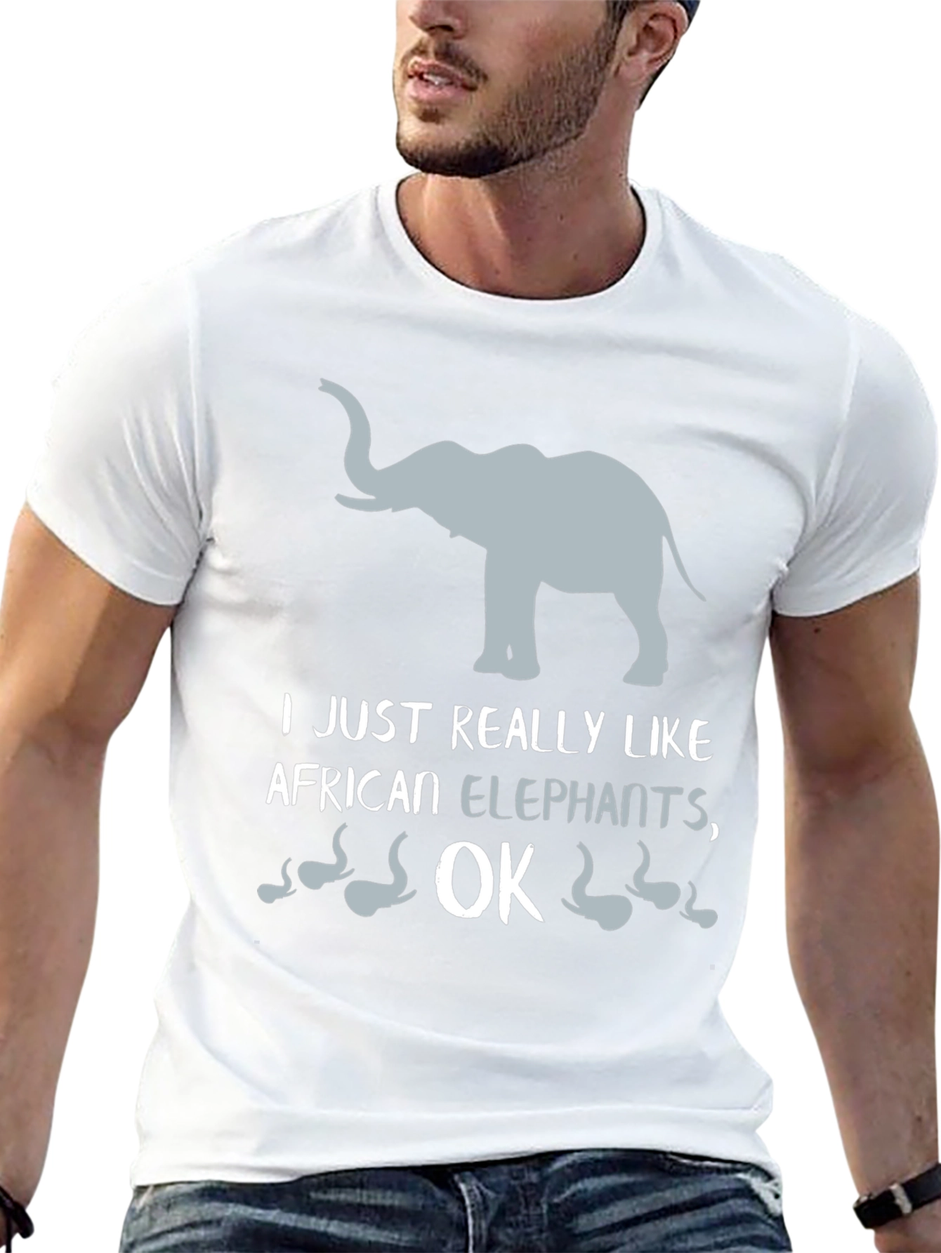 African Elephant Lover Black T-Shirt