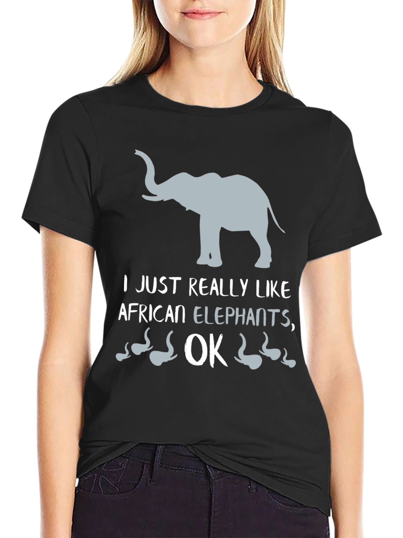 African Elephant Lover Black T-Shirt