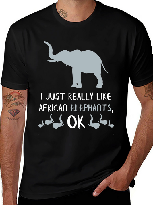 African Elephant Lover Black T-Shirt