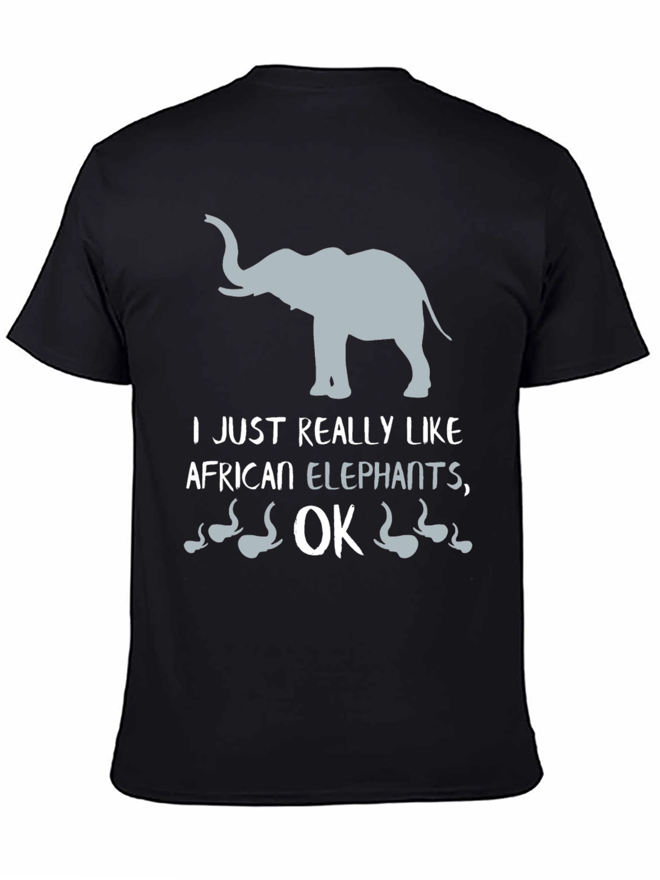 African Elephant Lover Black T-Shirt