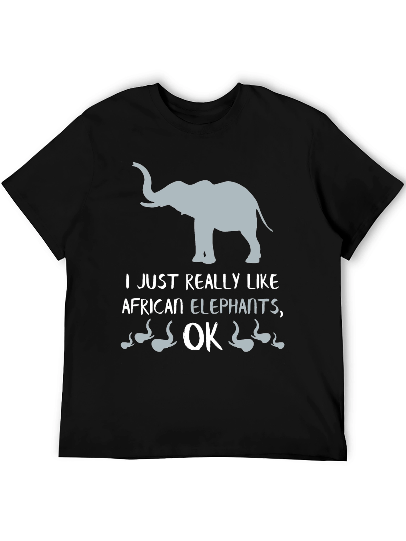 African Elephant Lover Black T-Shirt
