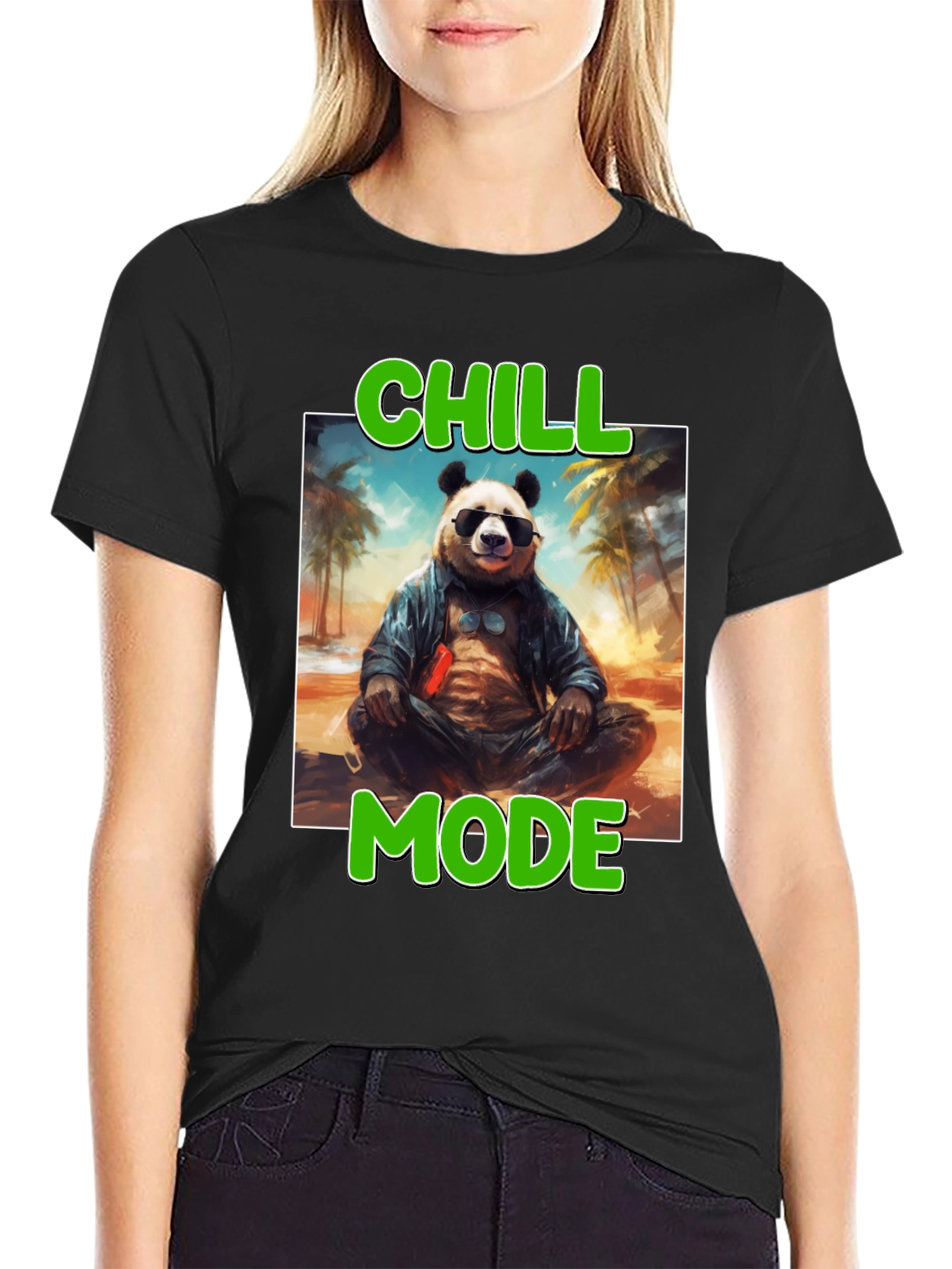 Chill Mode Panda Graphic Tee