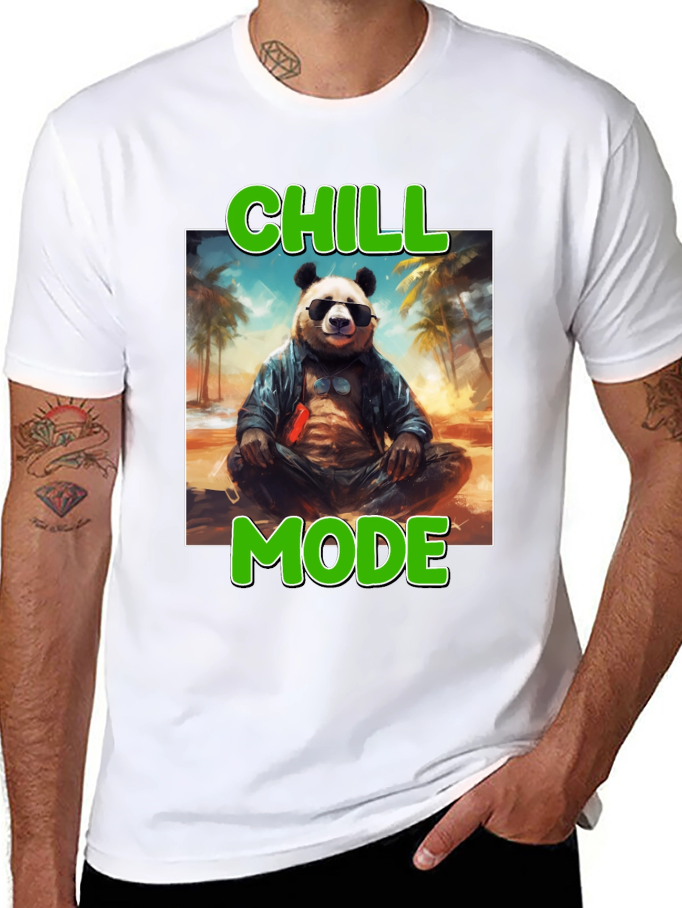 Chill Mode Panda Graphic Tee