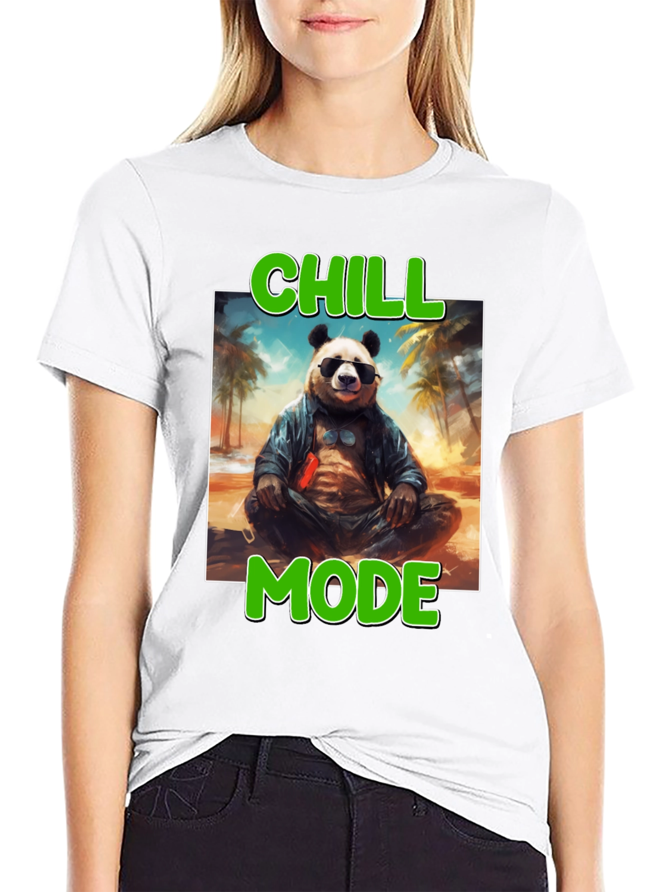 Chill Mode Panda Graphic Tee