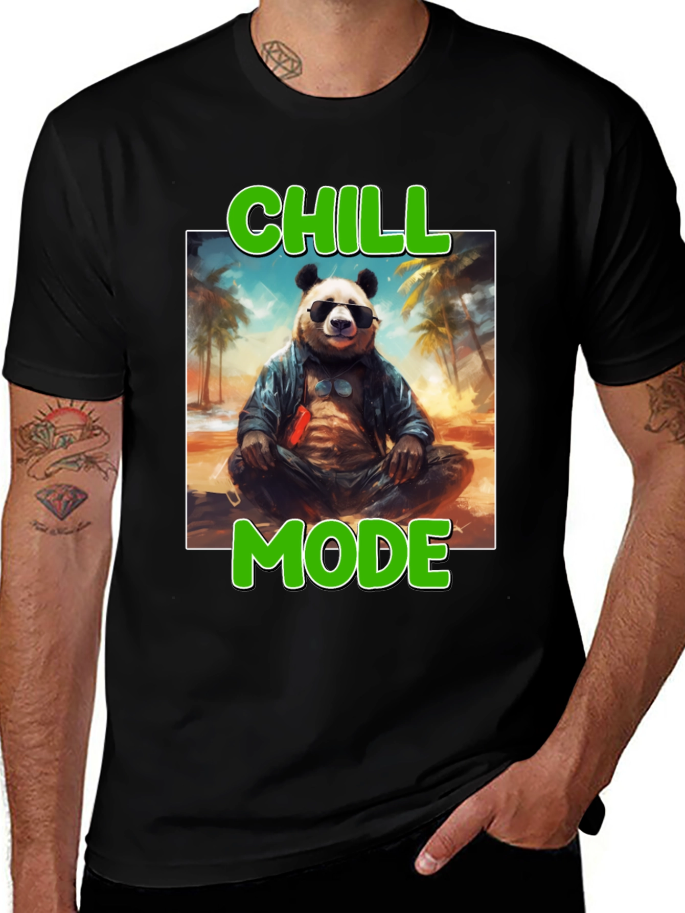 Chill Mode Panda Graphic Tee