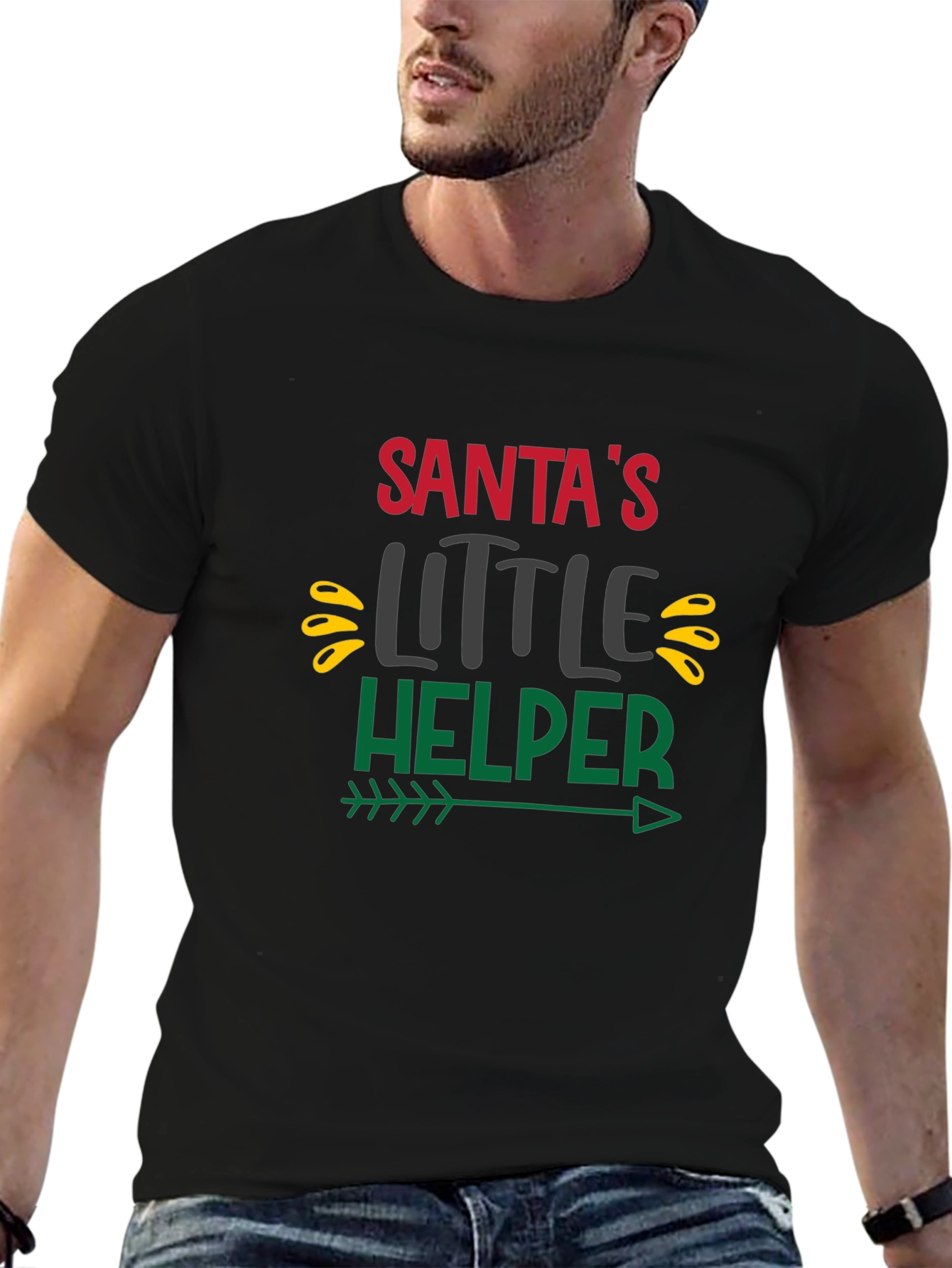 Santas Little Helper Holiday T-Shirt