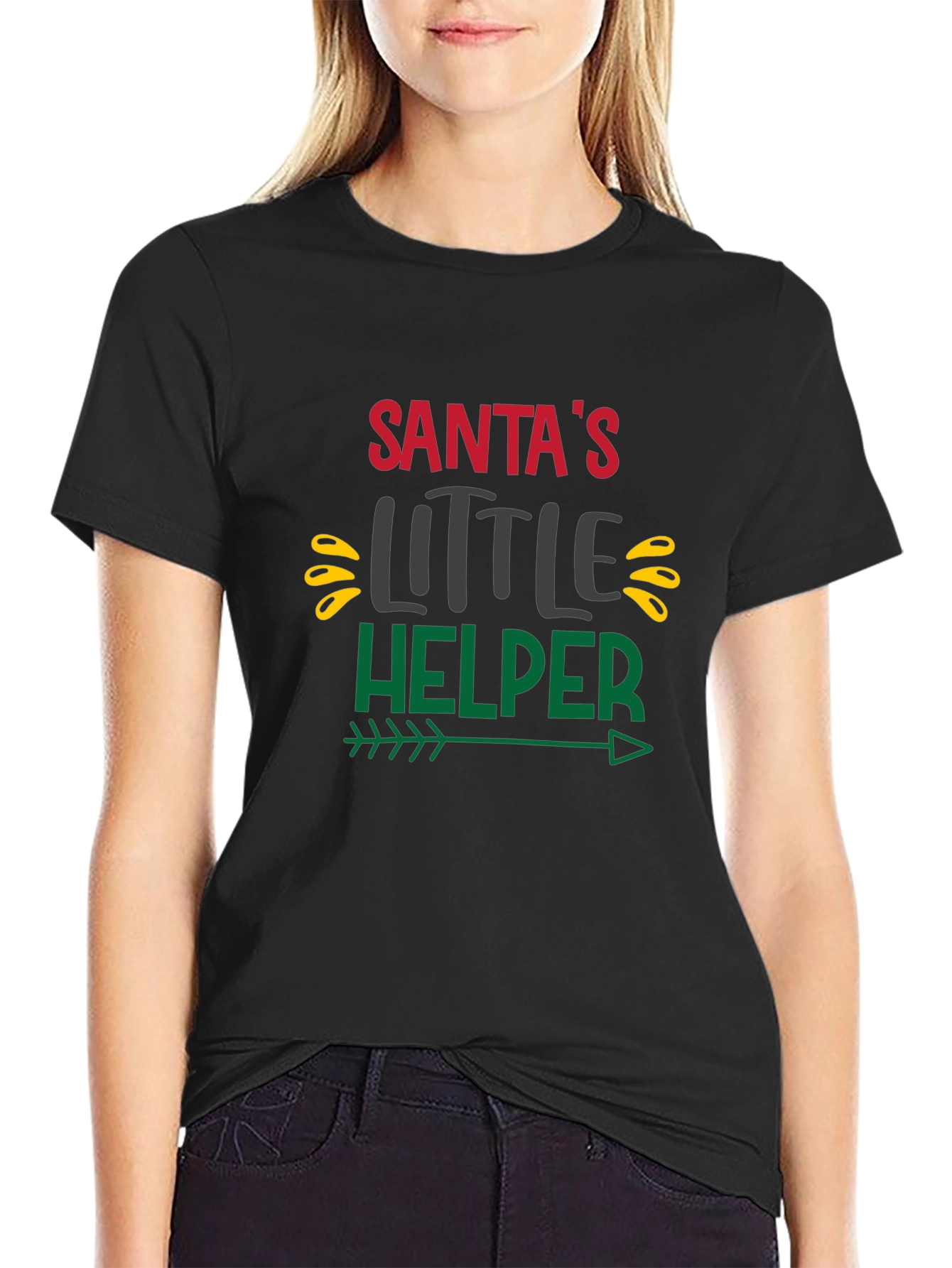 Santas Little Helper Holiday T-Shirt