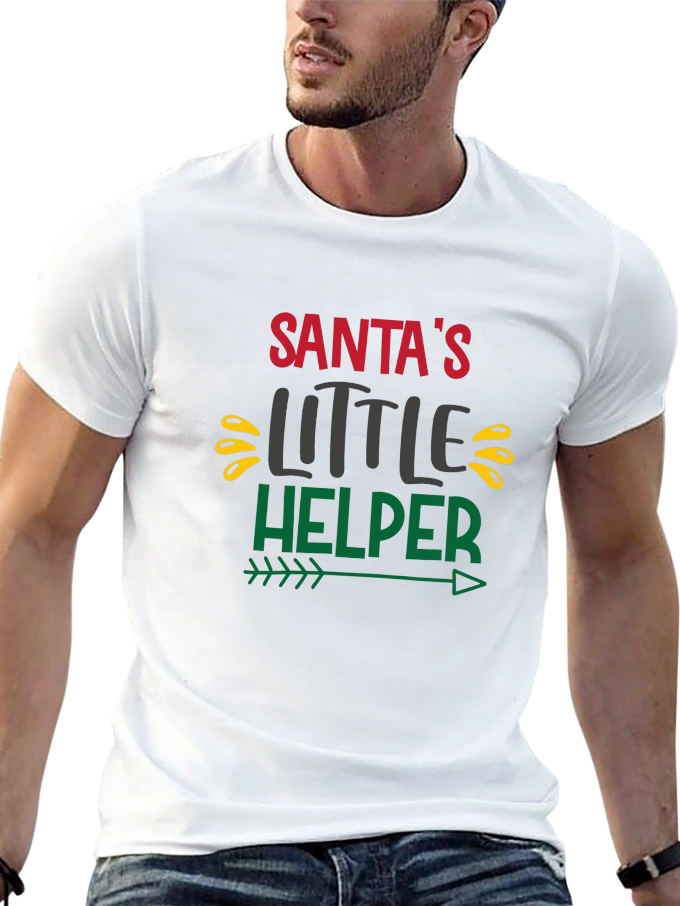Santas Little Helper Holiday T-Shirt