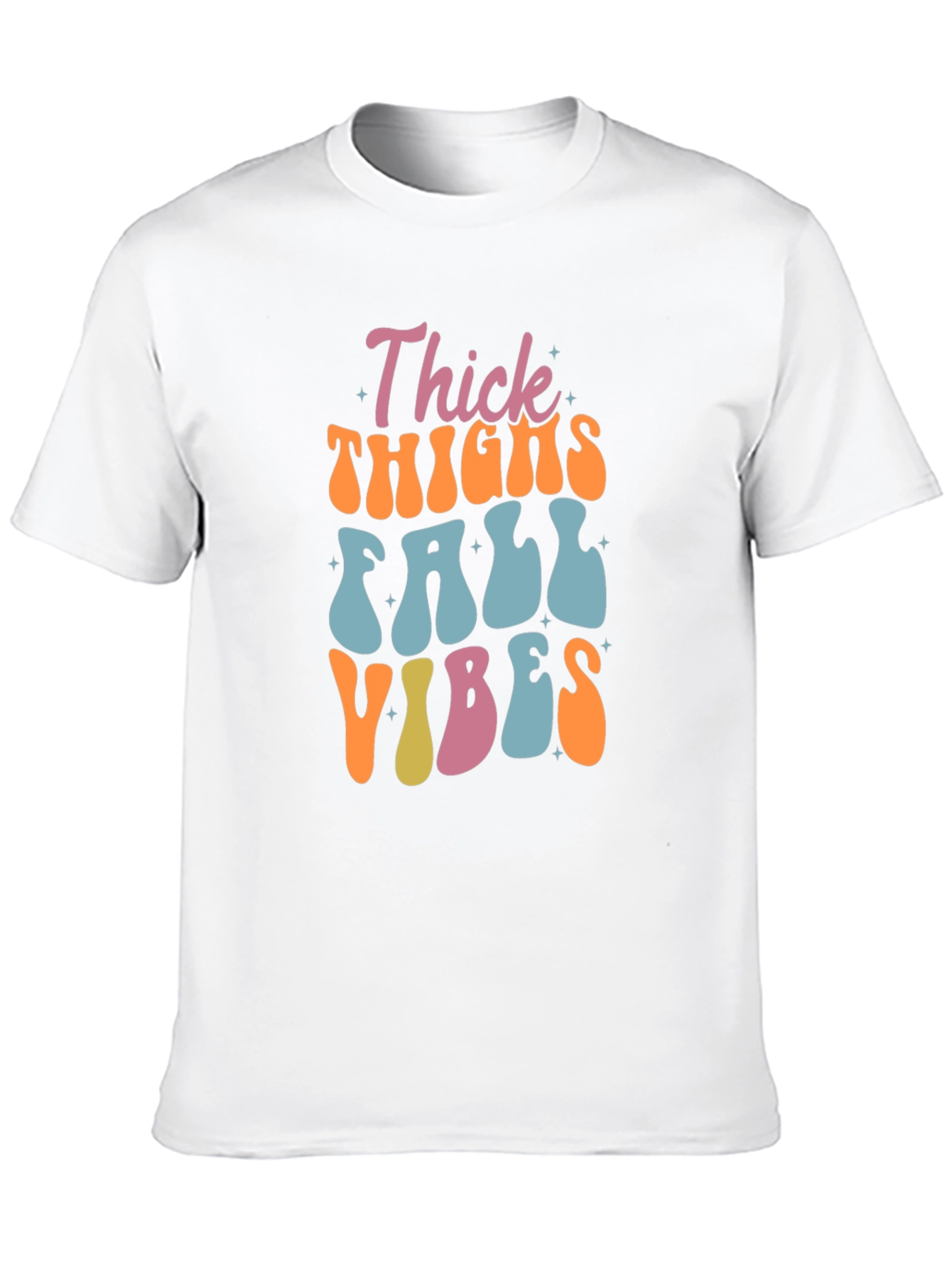 Thick Thighs Fall Vibes Black Graphic Tee