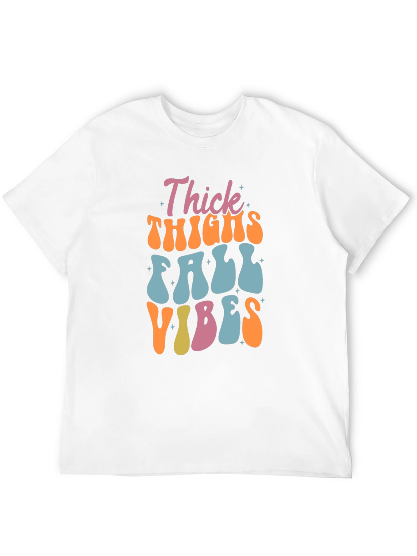 Thick Thighs Fall Vibes Black Graphic Tee