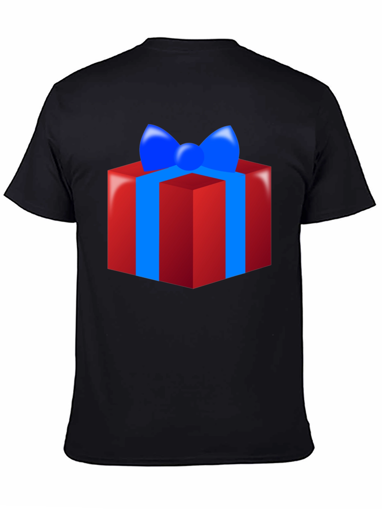 Festive Gift Graphic Black T-Shirt