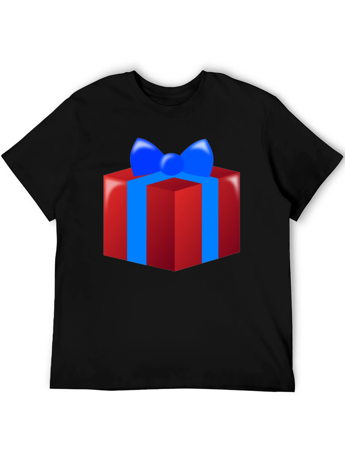 Festive Gift Graphic Black T-Shirt