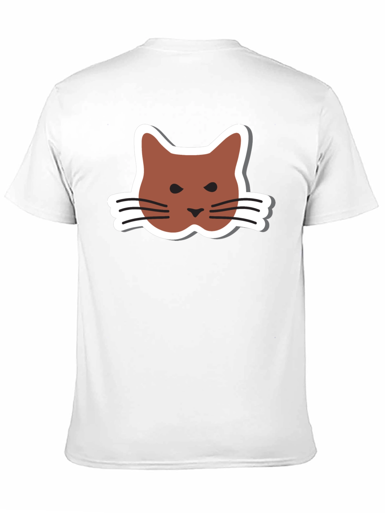 Cat Face Graphic Black T-Shirt
