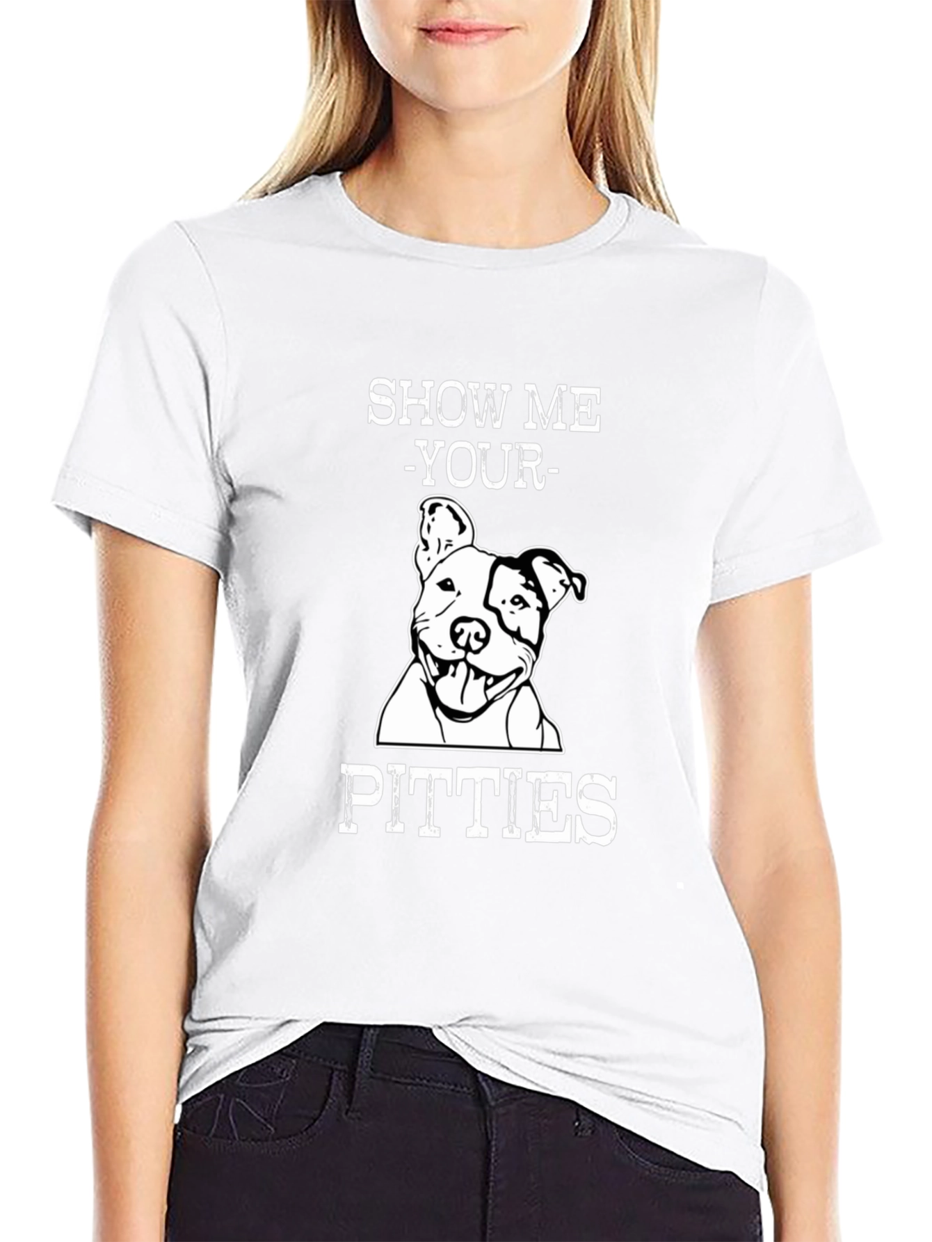 Show Me Your Pitties Funny Dog T-Shirt