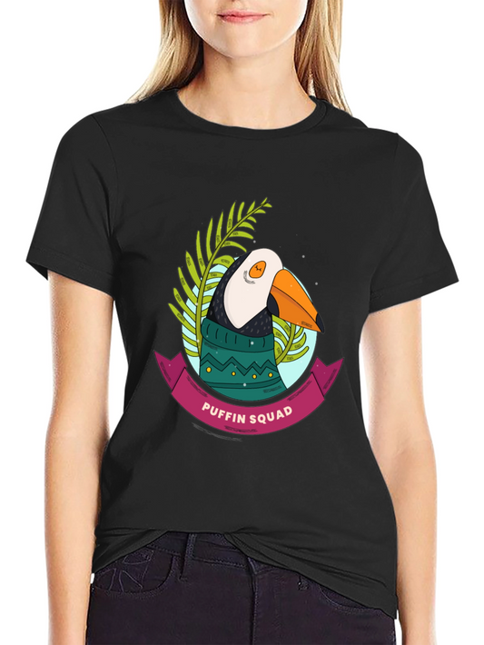Puffin Squad Graphic Tee - Novelty Bird T-Shirt