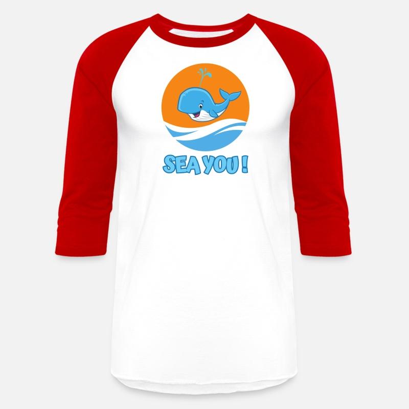 Whale in the sea greeting - "Sea you!"