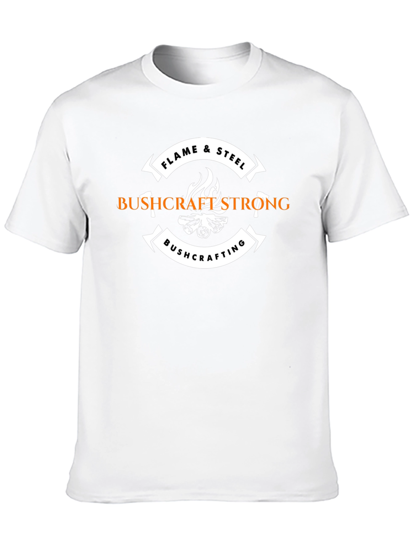 Bushcrafting T-Shirt: Flame & Steel Design
