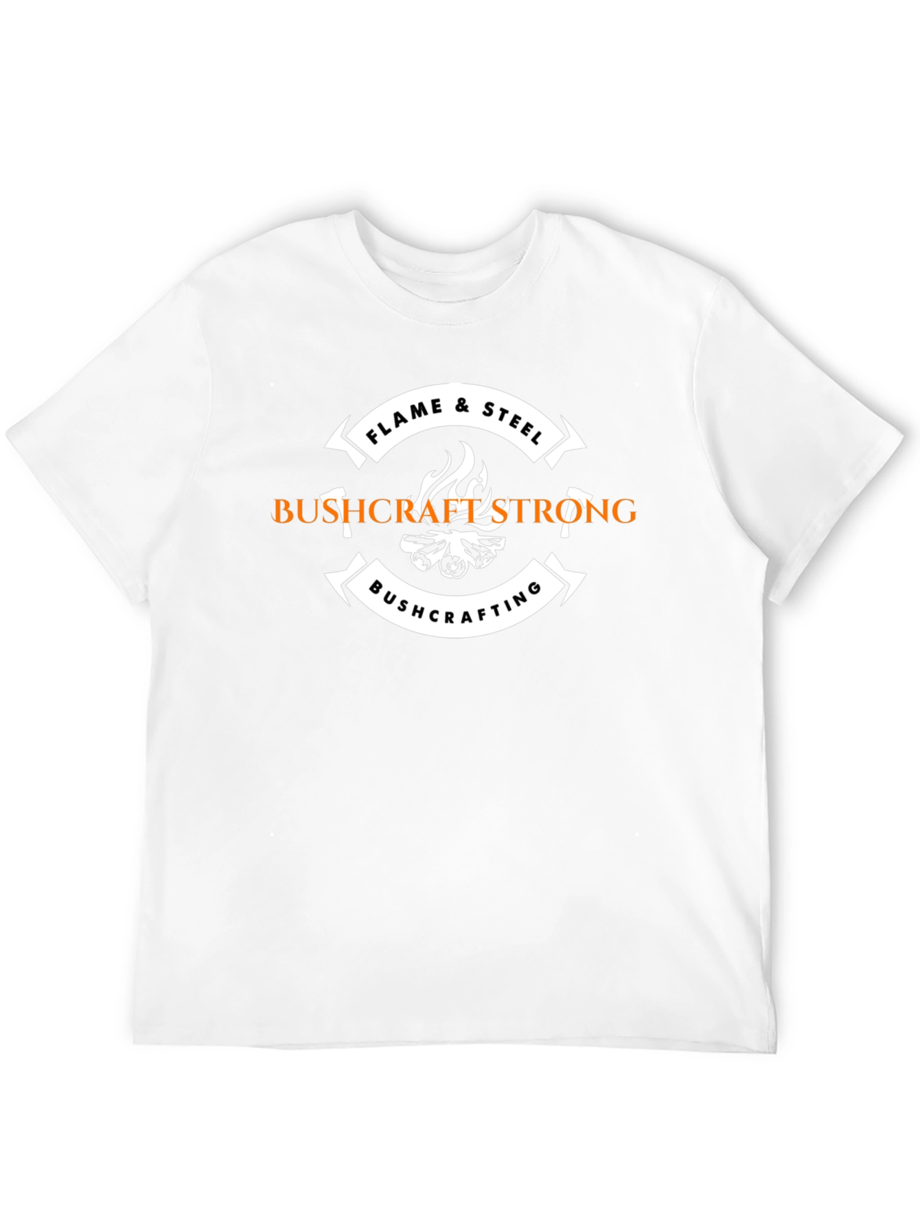 Bushcrafting T-Shirt: Flame & Steel Design