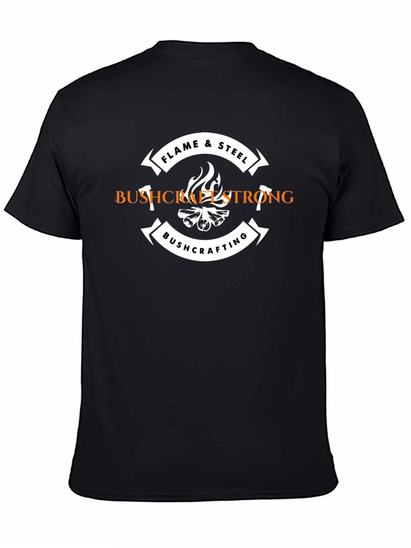 Bushcrafting T-Shirt: Flame & Steel Design