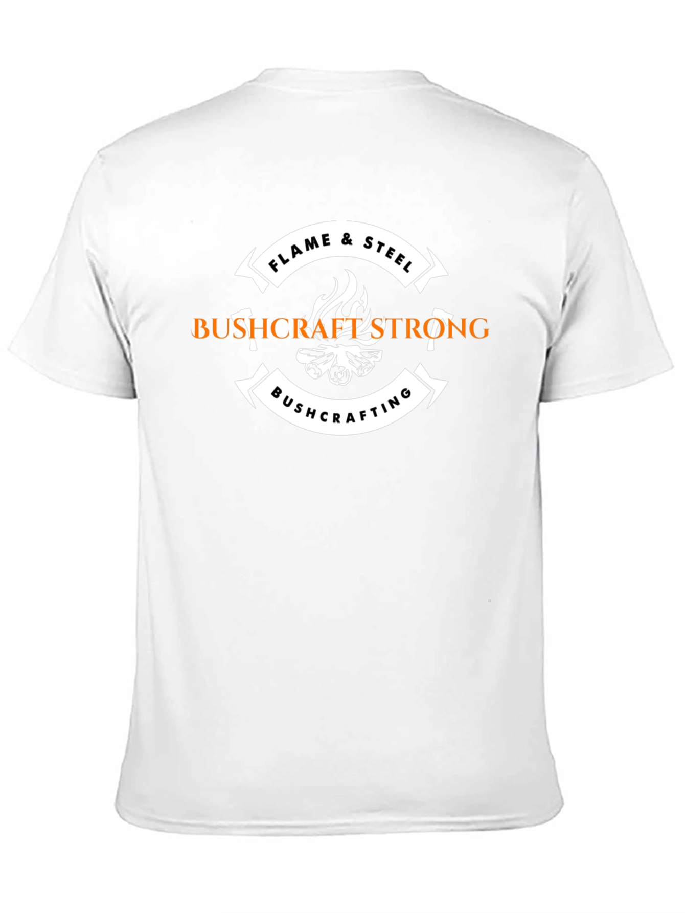 Bushcrafting T-Shirt: Flame & Steel Design