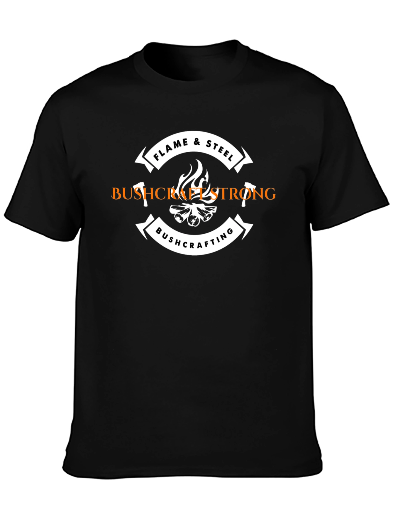 Bushcrafting T-Shirt: Flame & Steel Design