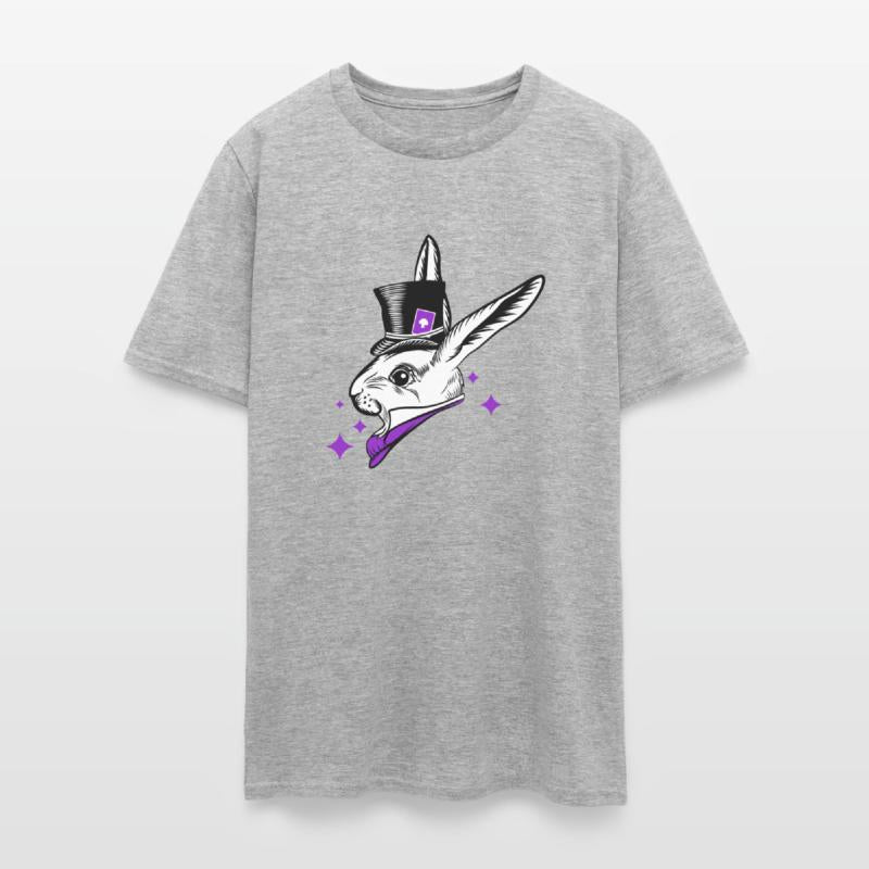 white rabbit head with top hat