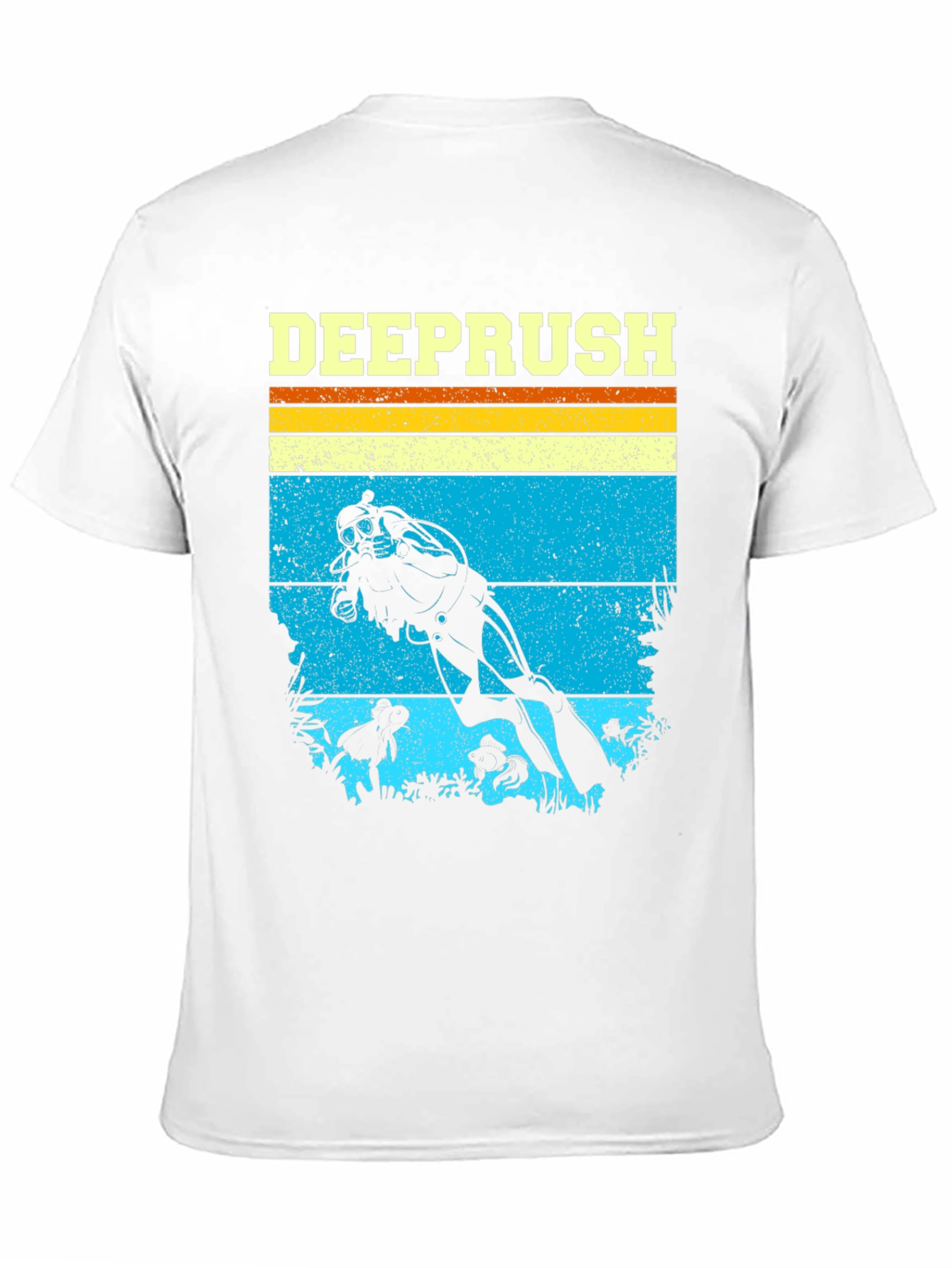 Deep Rush Scuba Diving Retro T-Shirt