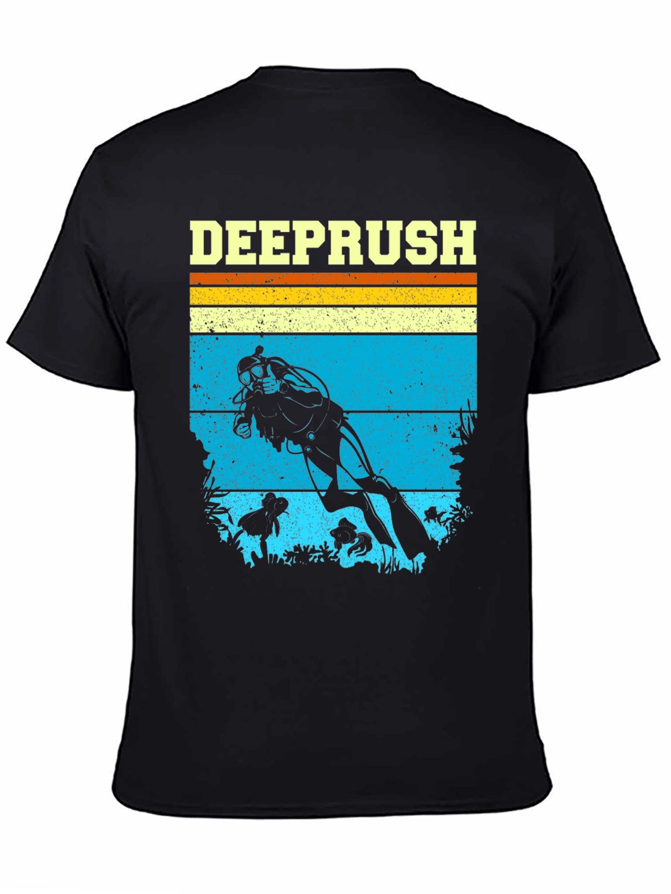 Deep Rush Scuba Diving Retro T-Shirt