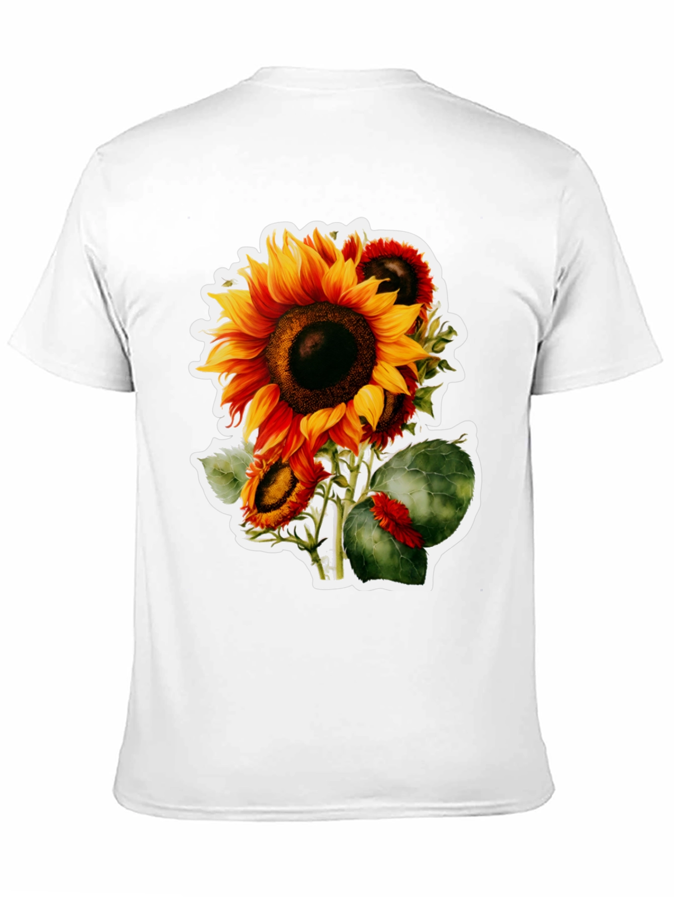 Sunflower Graphic Tee - Black Cotton Blend