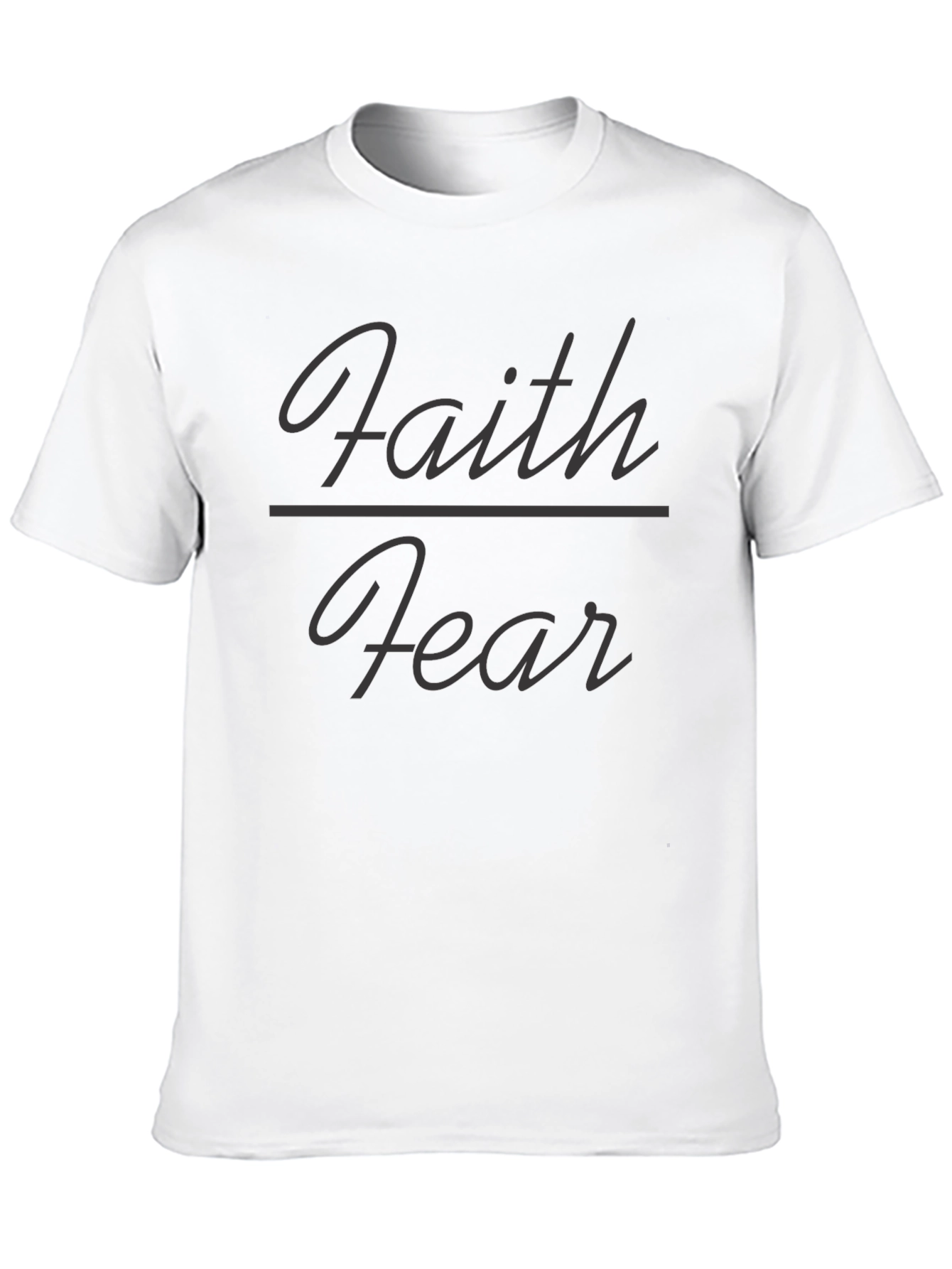 Faith Over Fear Graphic Tee - Black Cotton T-Shirt