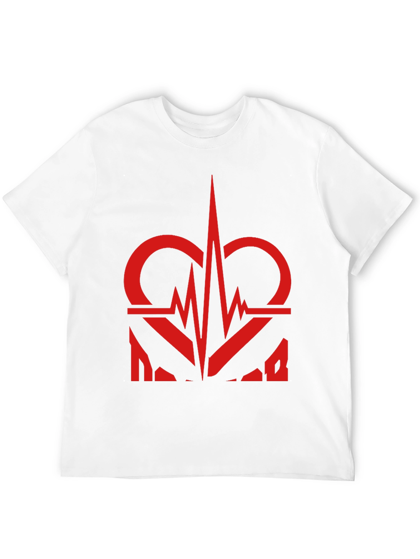 Heartbeat Graphic Tee - Black Casual T-Shirt