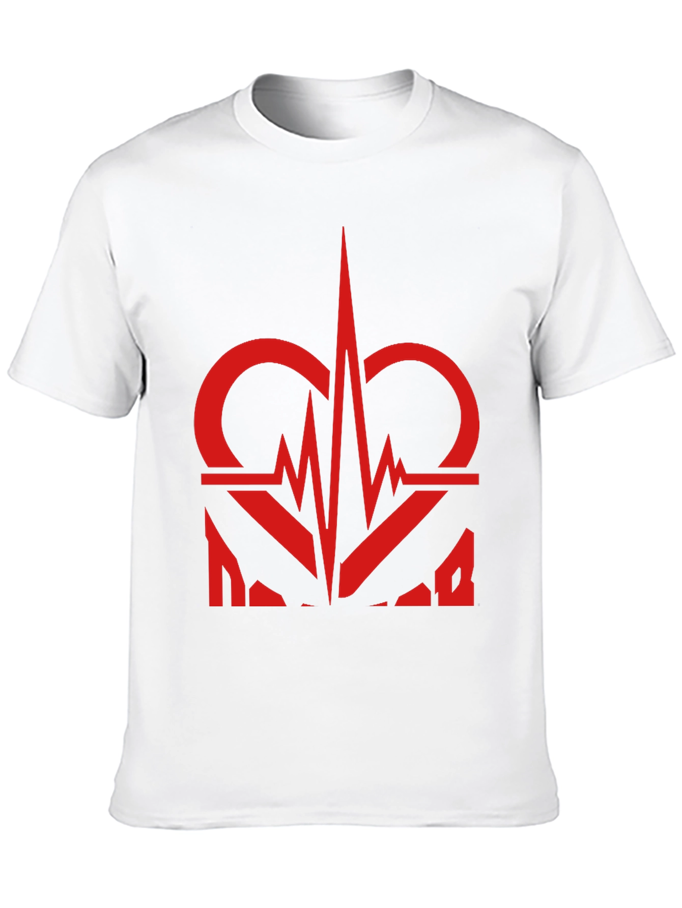 Heartbeat Graphic Tee - Black Casual T-Shirt