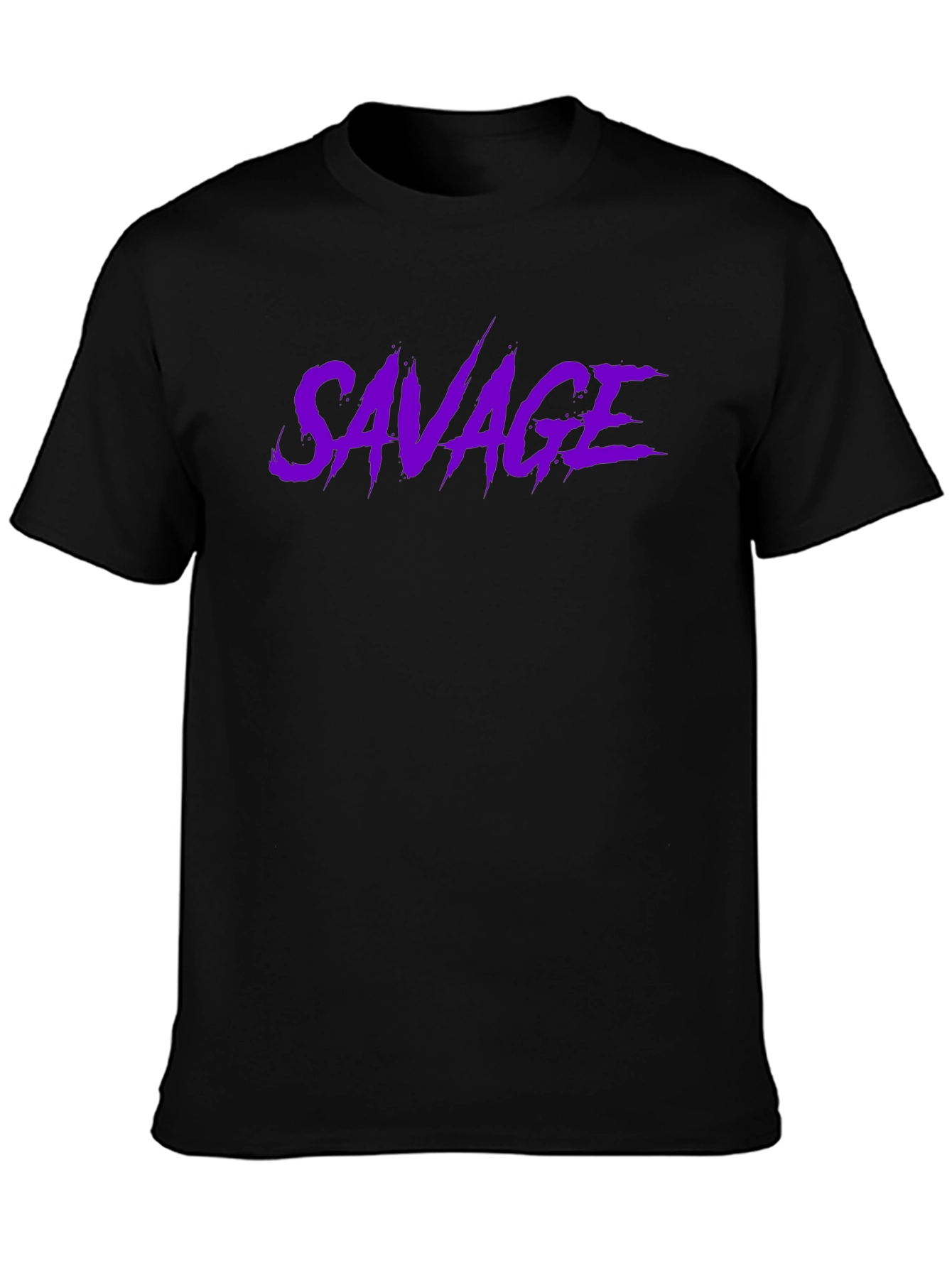 Savage Graphic T-Shirt - Bold Purple Text