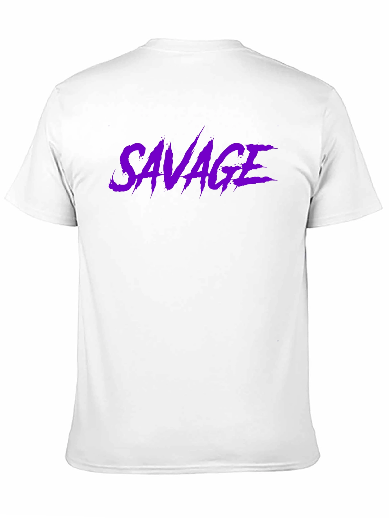 Savage Graphic T-Shirt - Bold Purple Text