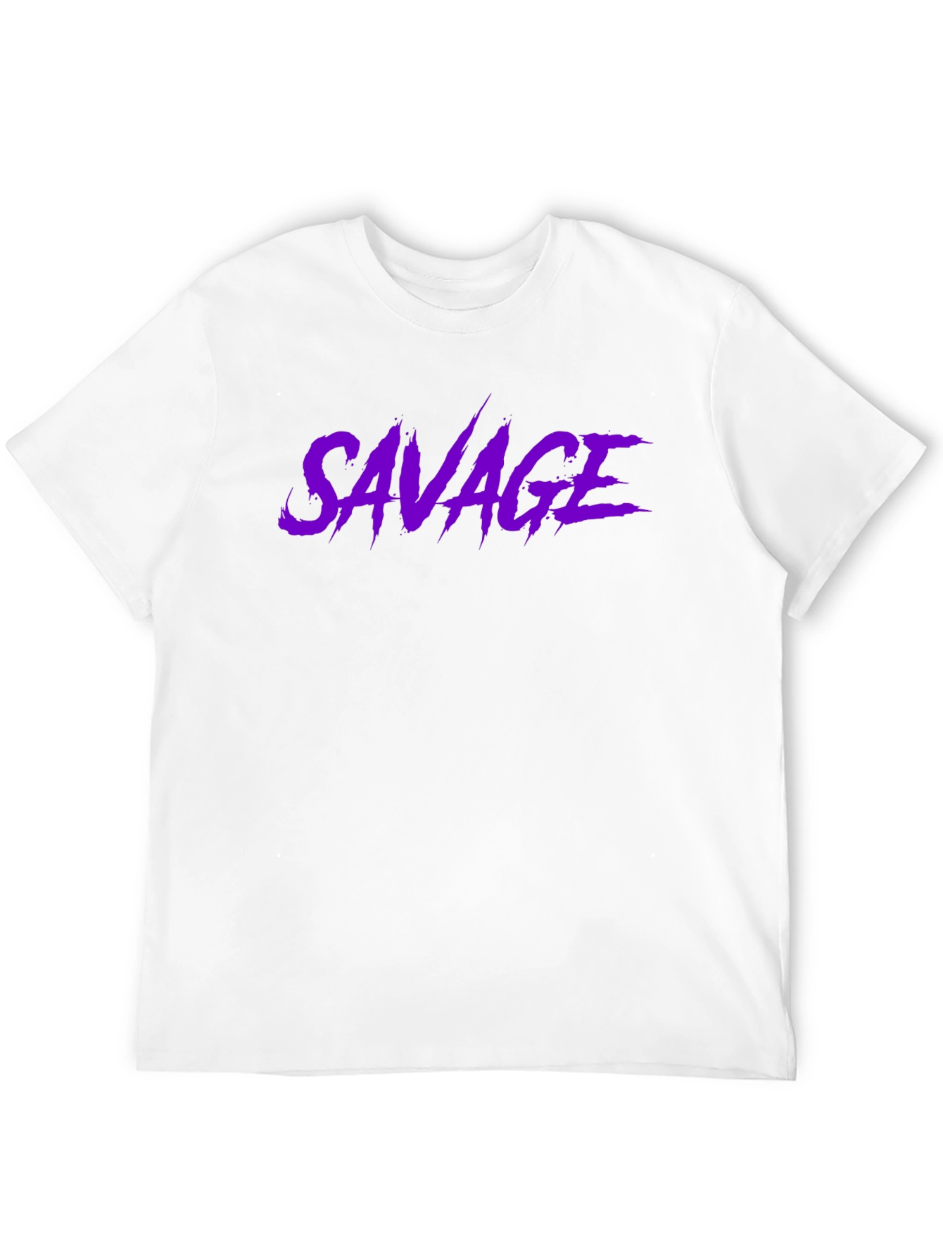 Savage Graphic T-Shirt - Bold Purple Text