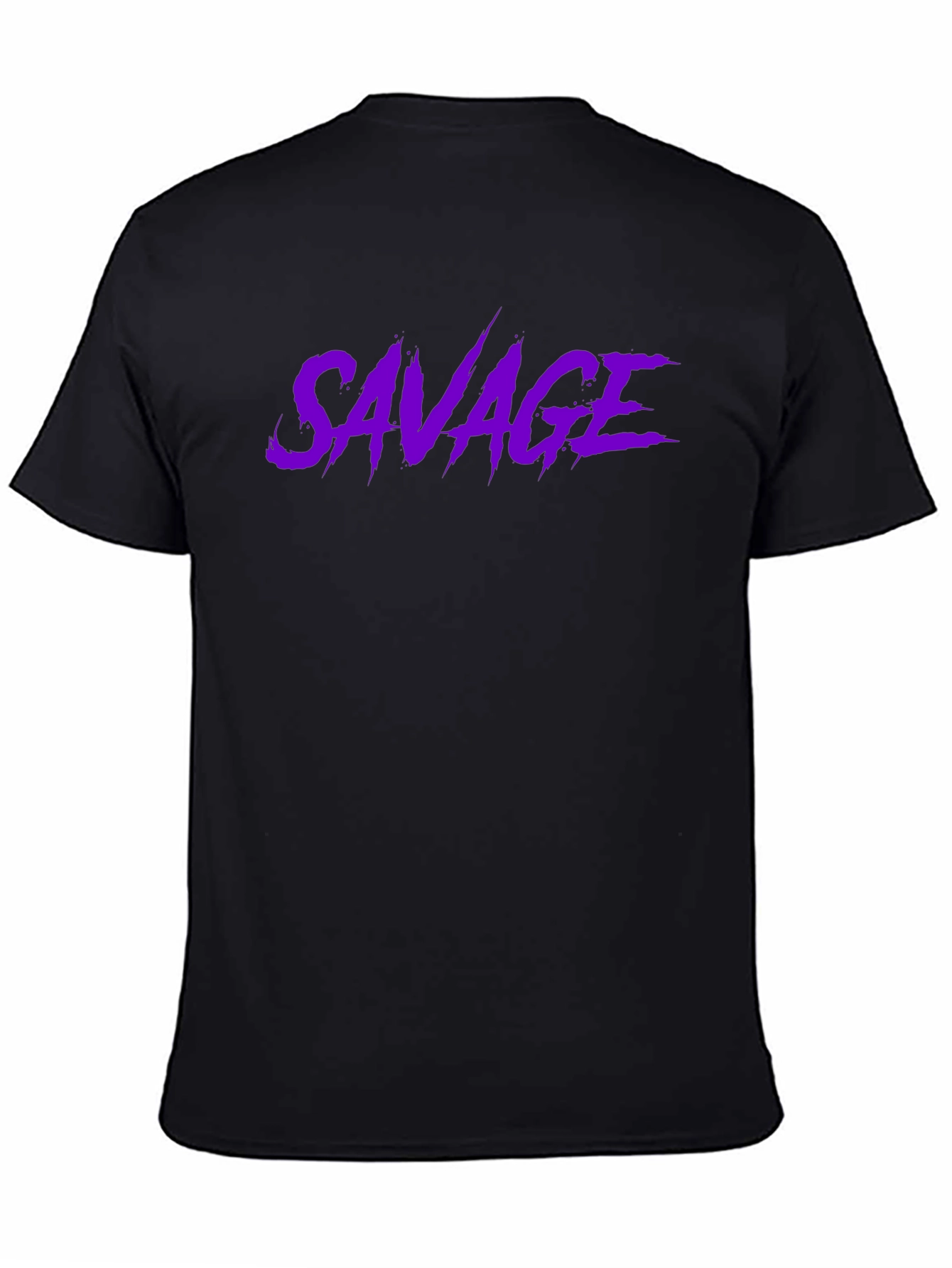 Savage Graphic T-Shirt - Bold Purple Text