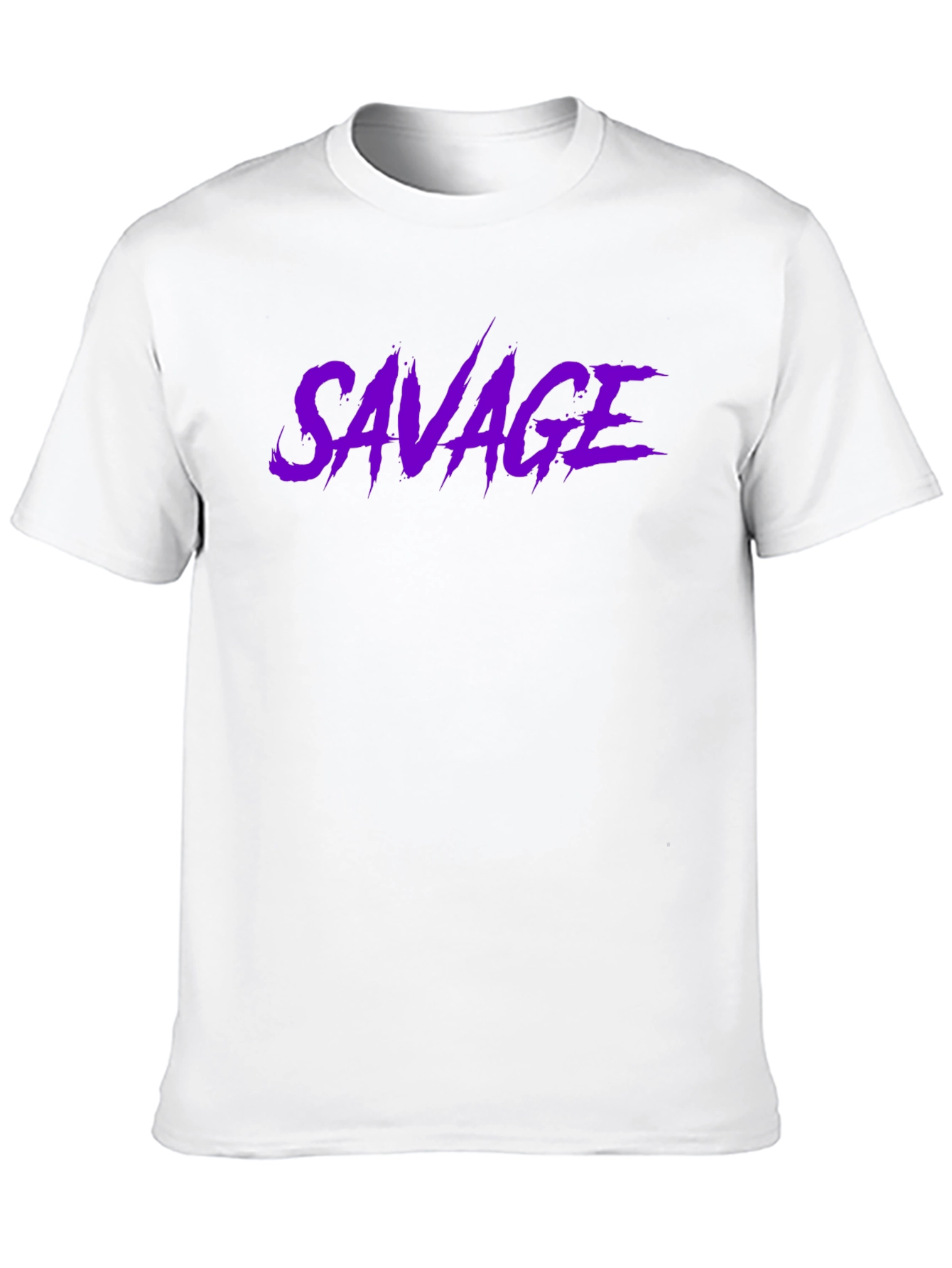 Savage Graphic T-Shirt - Bold Purple Text