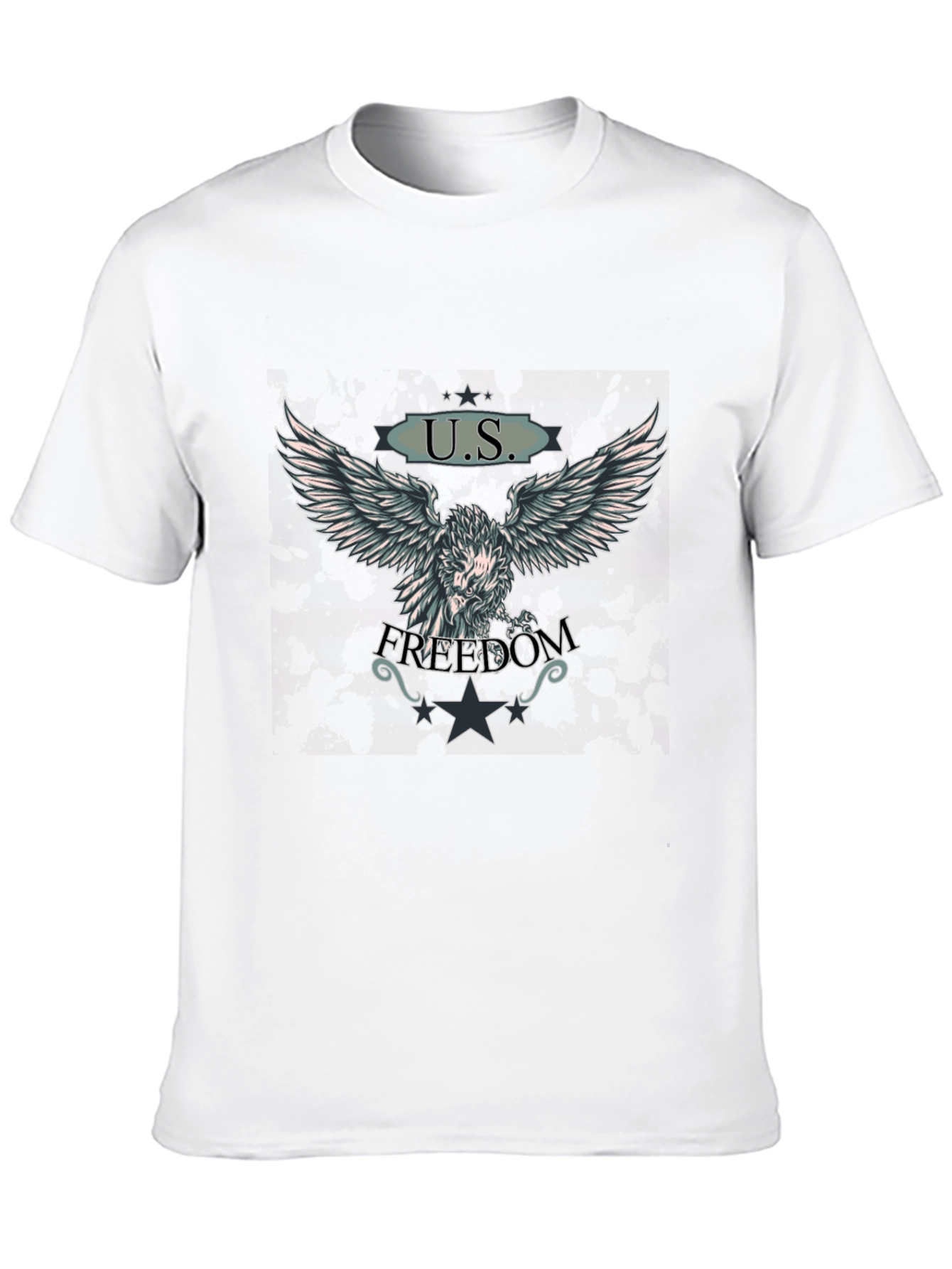 U.S. Freedom Eagle Graphic T-Shirt - Black