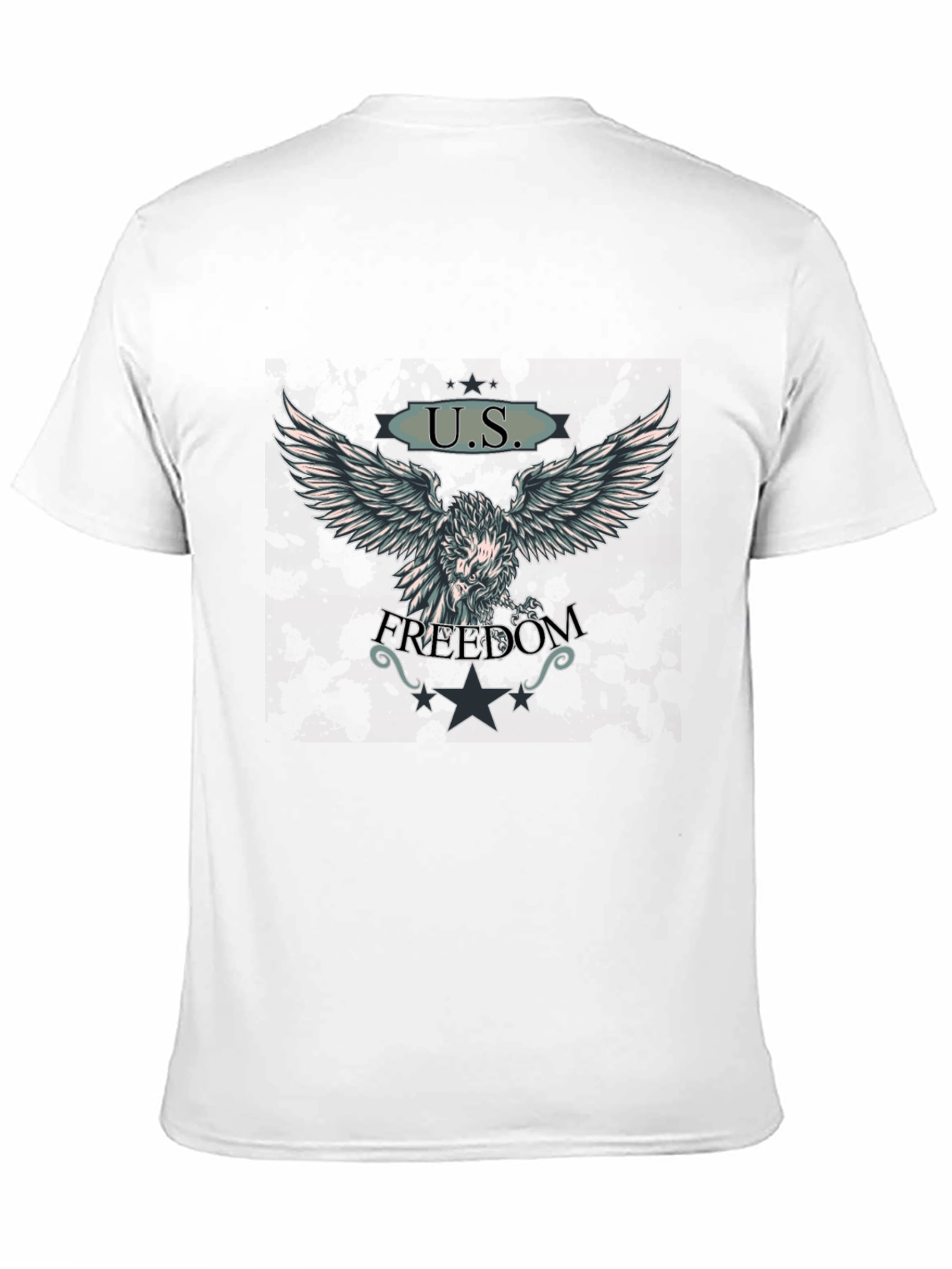 U.S. Freedom Eagle Graphic T-Shirt - Black