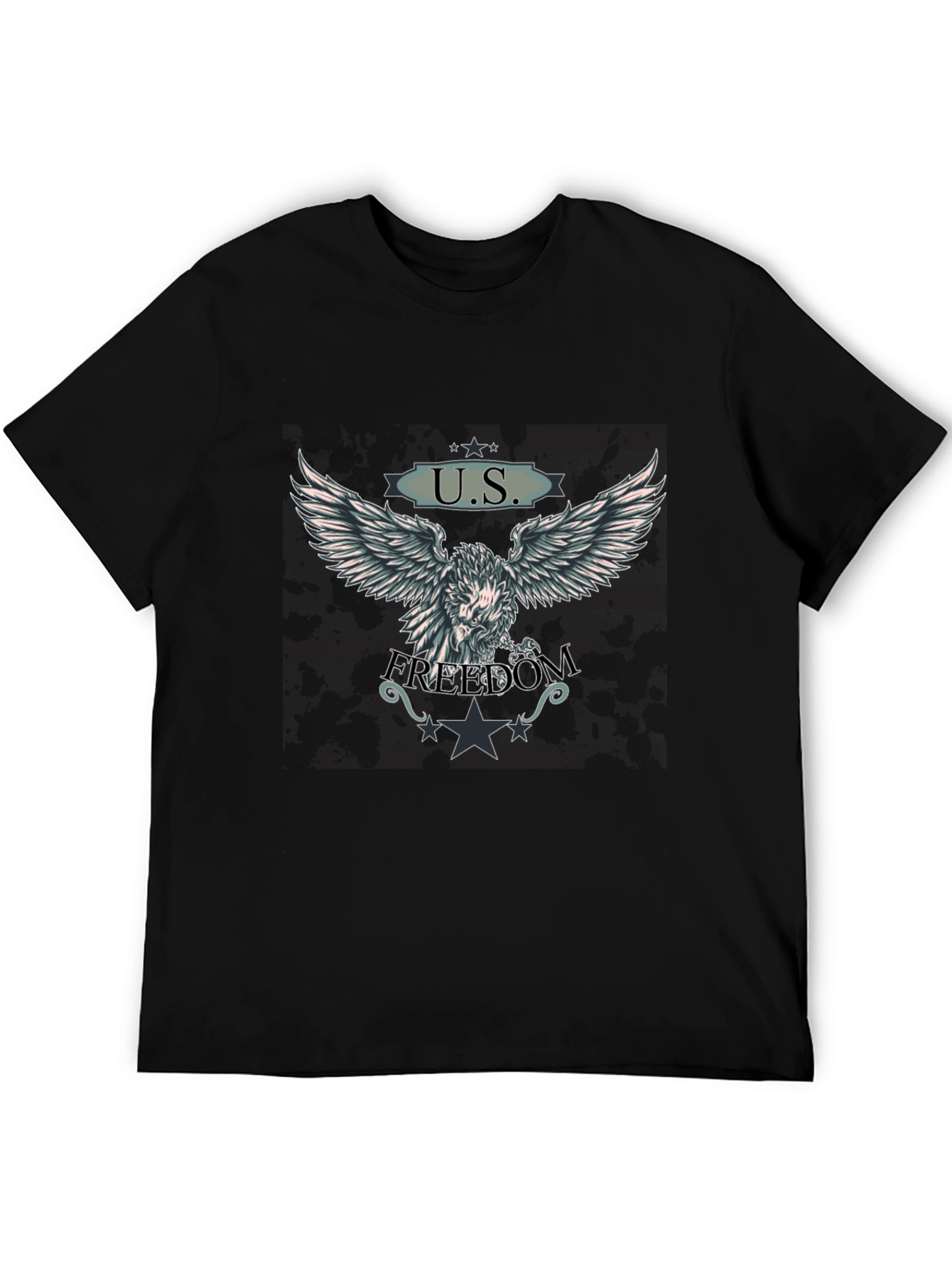 U.S. Freedom Eagle Graphic T-Shirt - Black