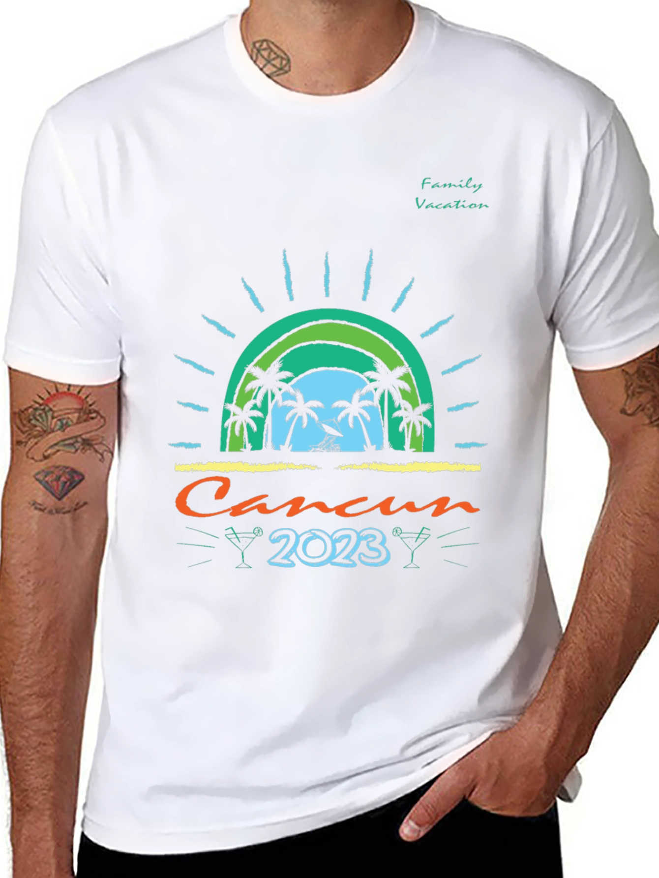 Cancun 2023 Family Vacation Graphic Tee