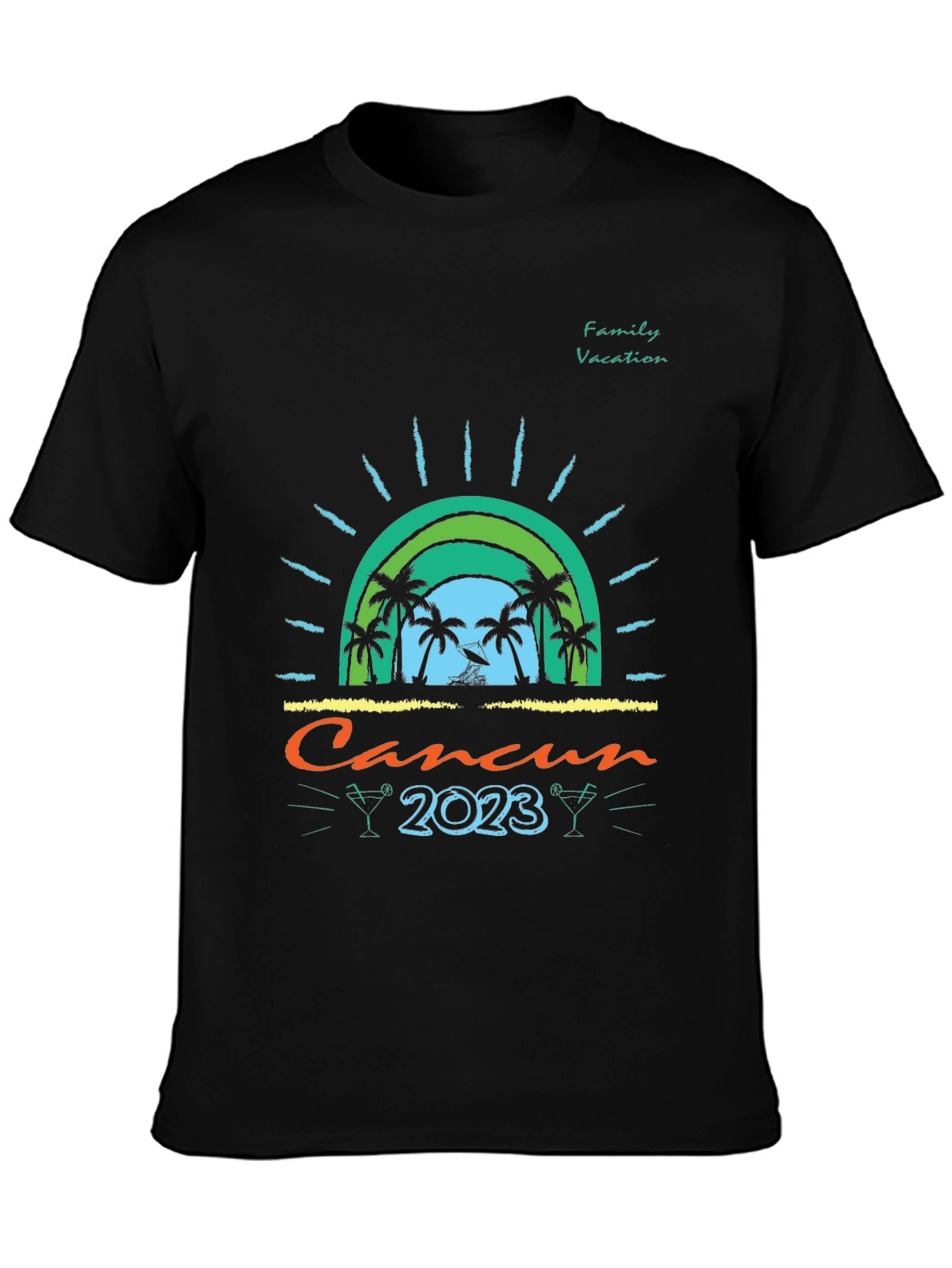 Cancun 2023 Family Vacation Graphic Tee