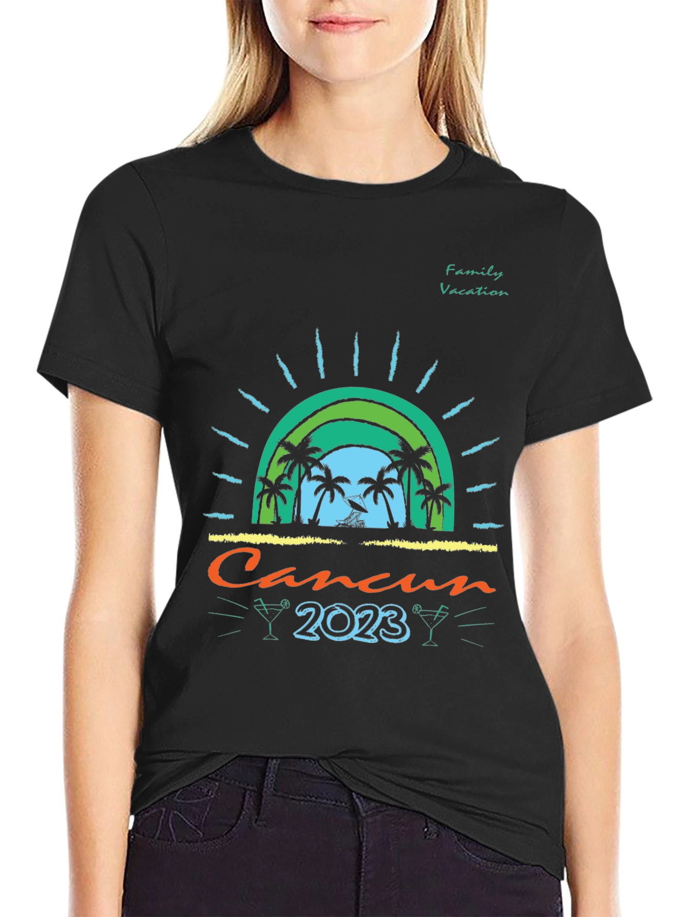 Cancun 2023 Family Vacation Graphic Tee