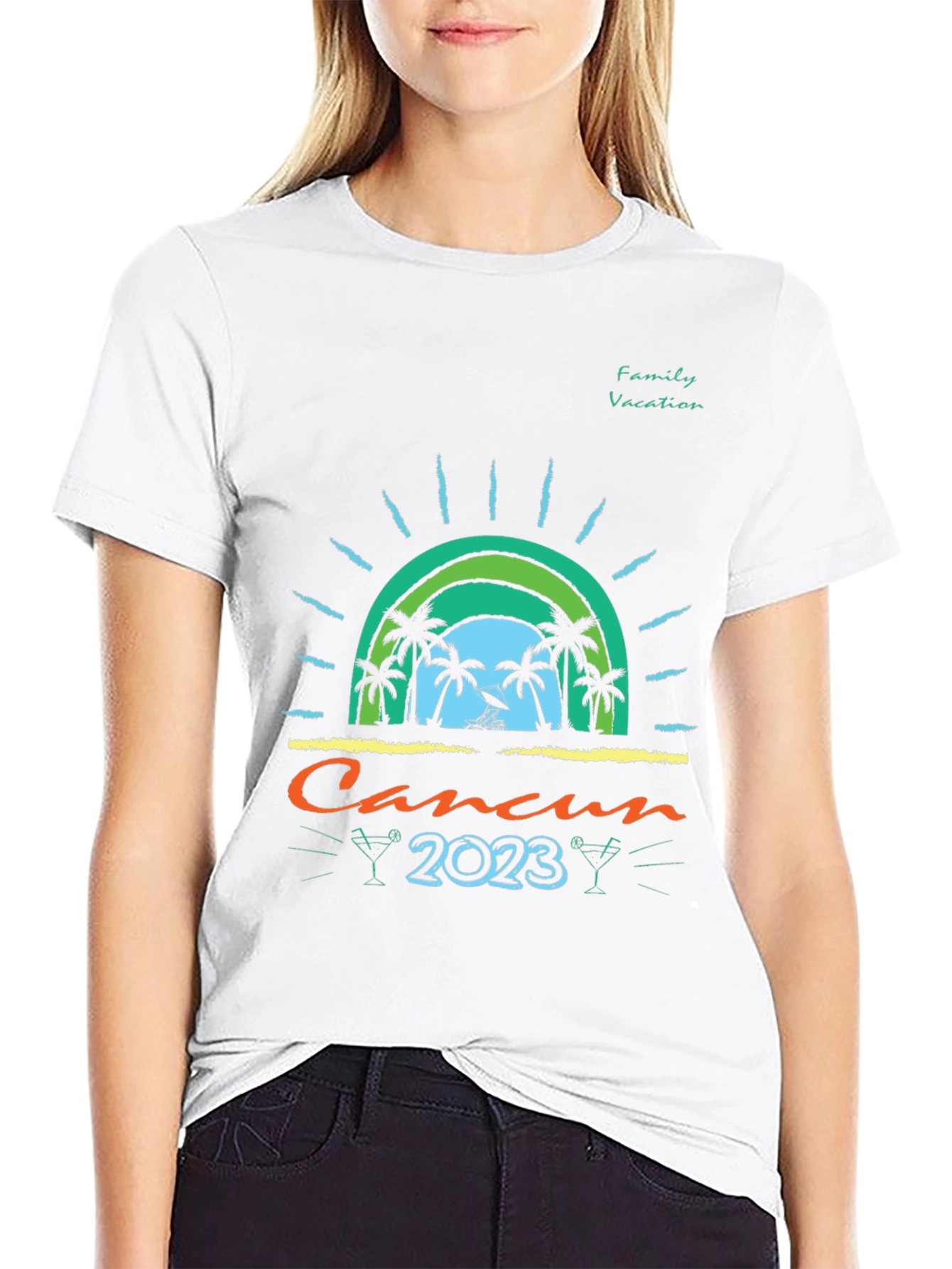 Cancun 2023 Family Vacation Graphic Tee
