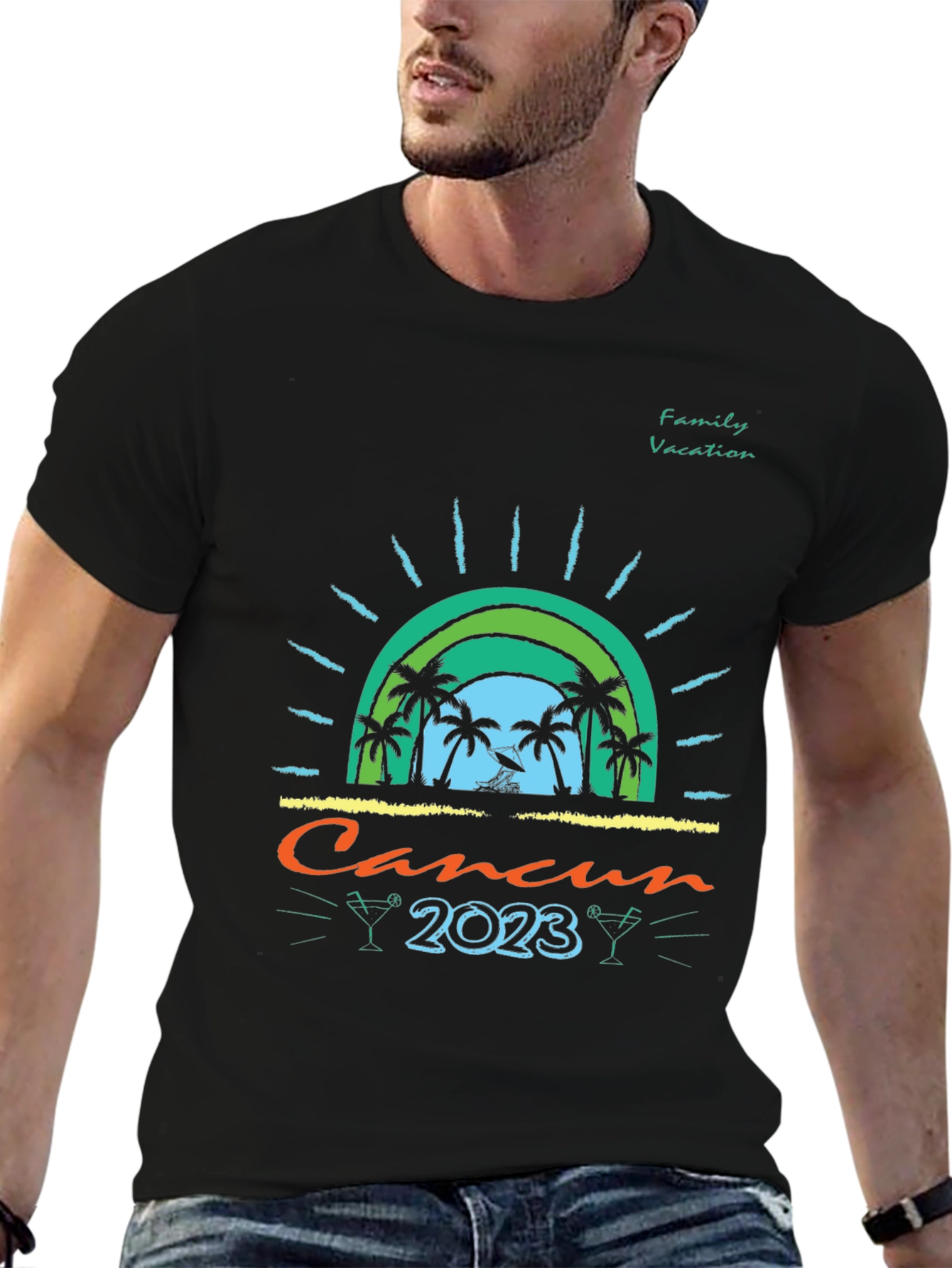 Cancun 2023 Family Vacation Graphic Tee