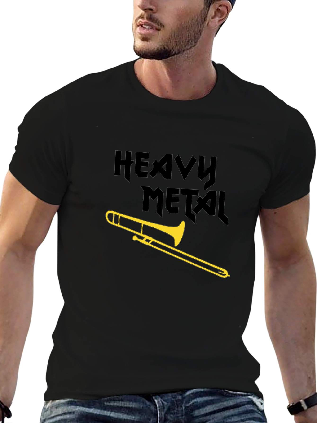 Heavy Metal Trombone Graphic T-Shirt